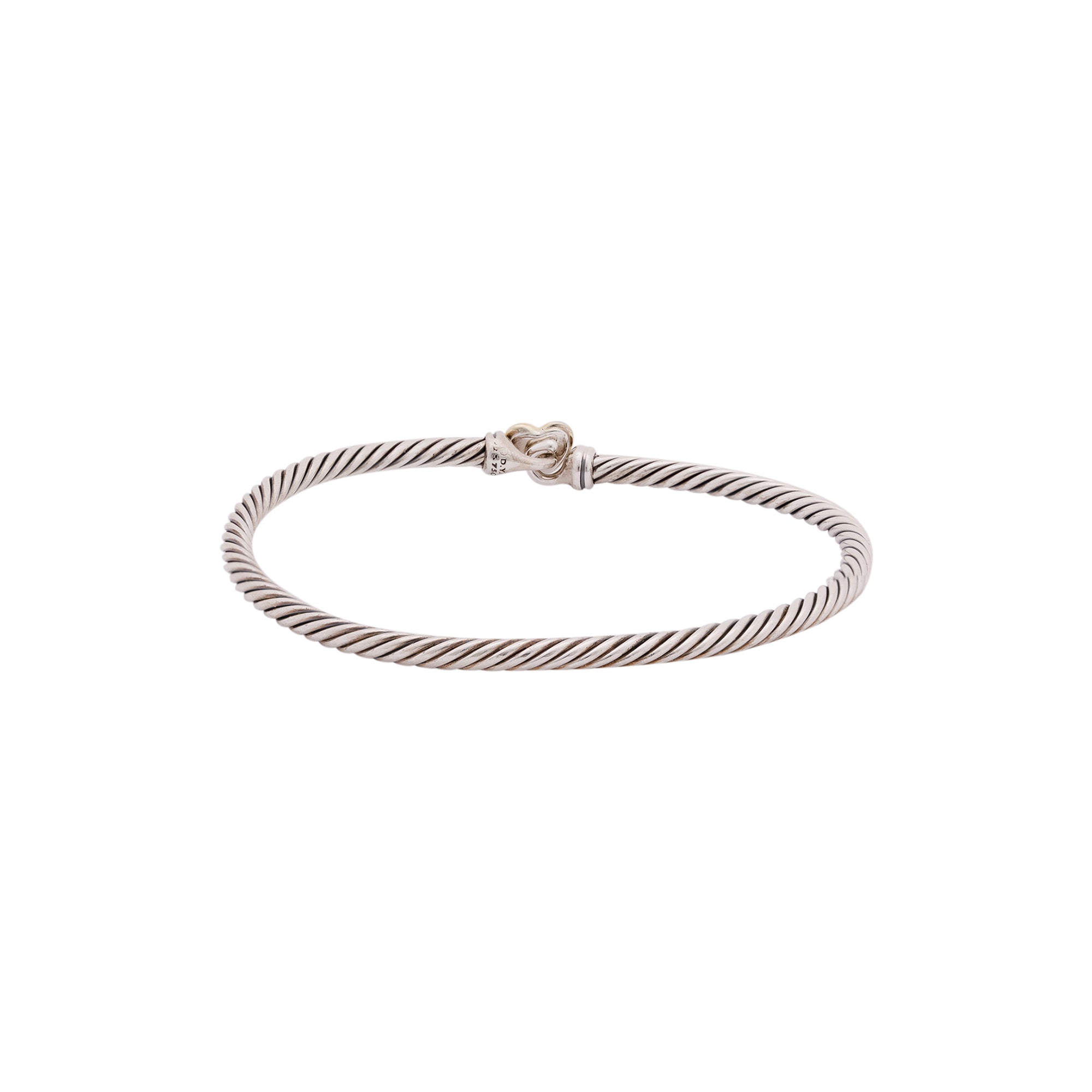 David Yurman Two-Tone Cable Collectibles Heart Bracelet, 3MM