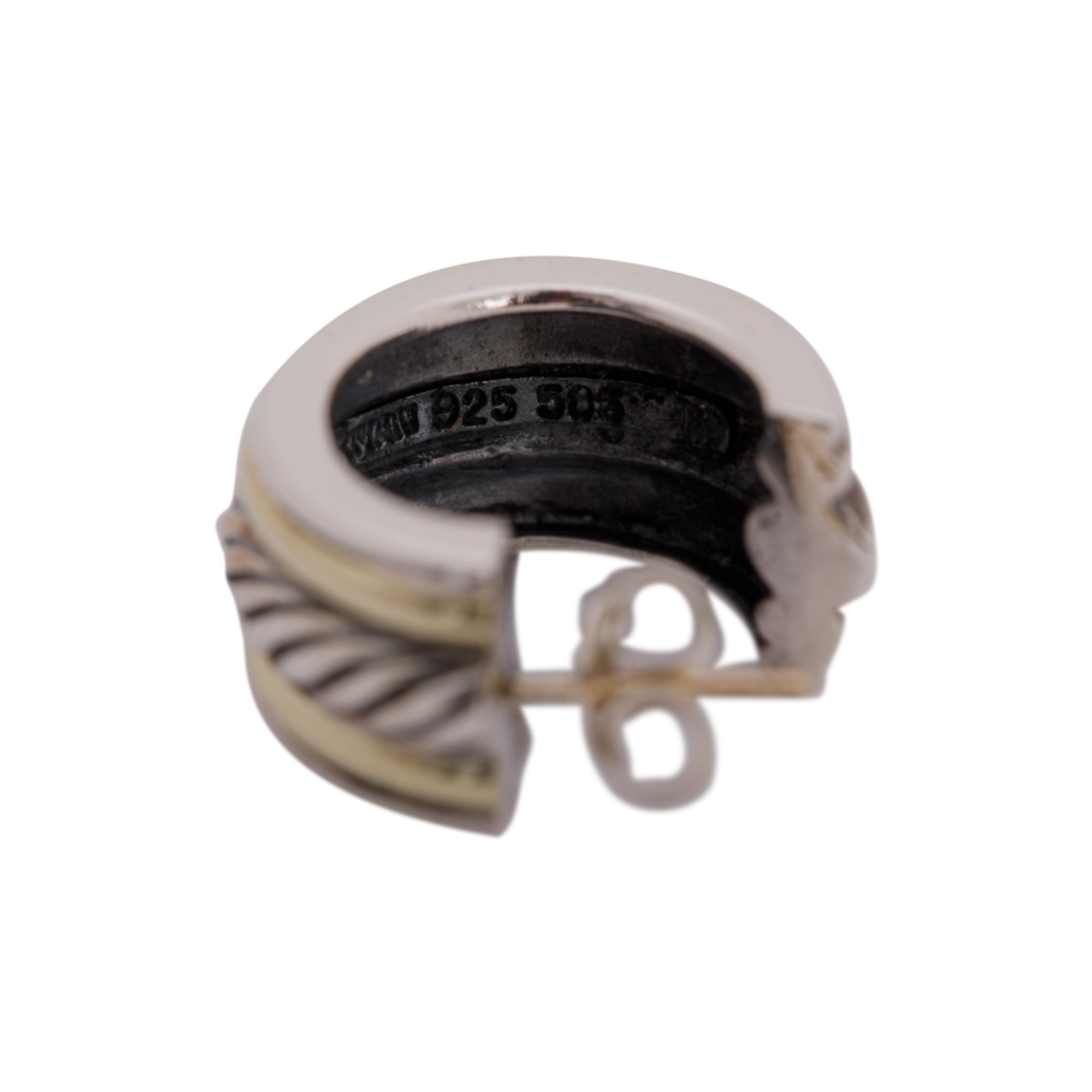 David Yurman Two-Tone Cable Hoop Earrings