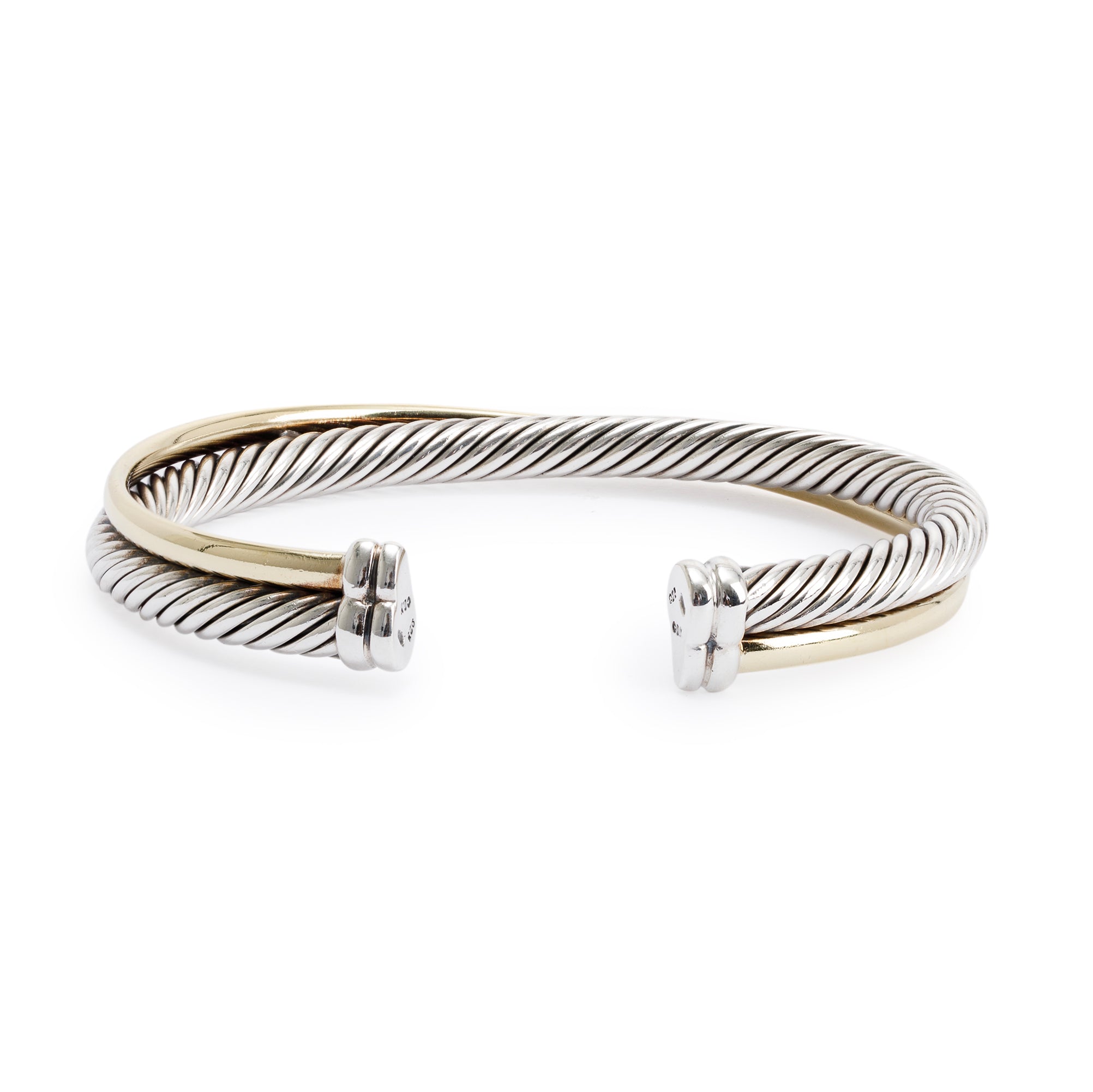 David Yurman Two-Tone Crossover Cuff Bracelet, 5 MM