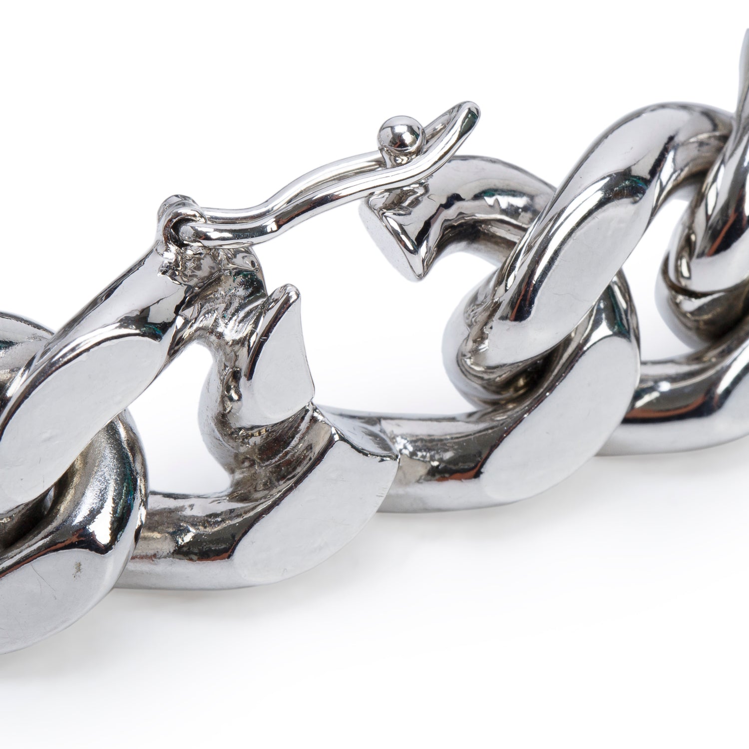 Christian Dior Silver Metal Gorumette Chain Lip Gloss Duo Bracelet