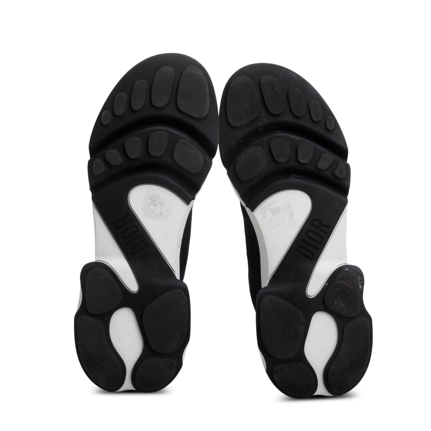 Christian Dior Black Fusion Technical Knit Canvas Sock High Top Sneakers, Size 39