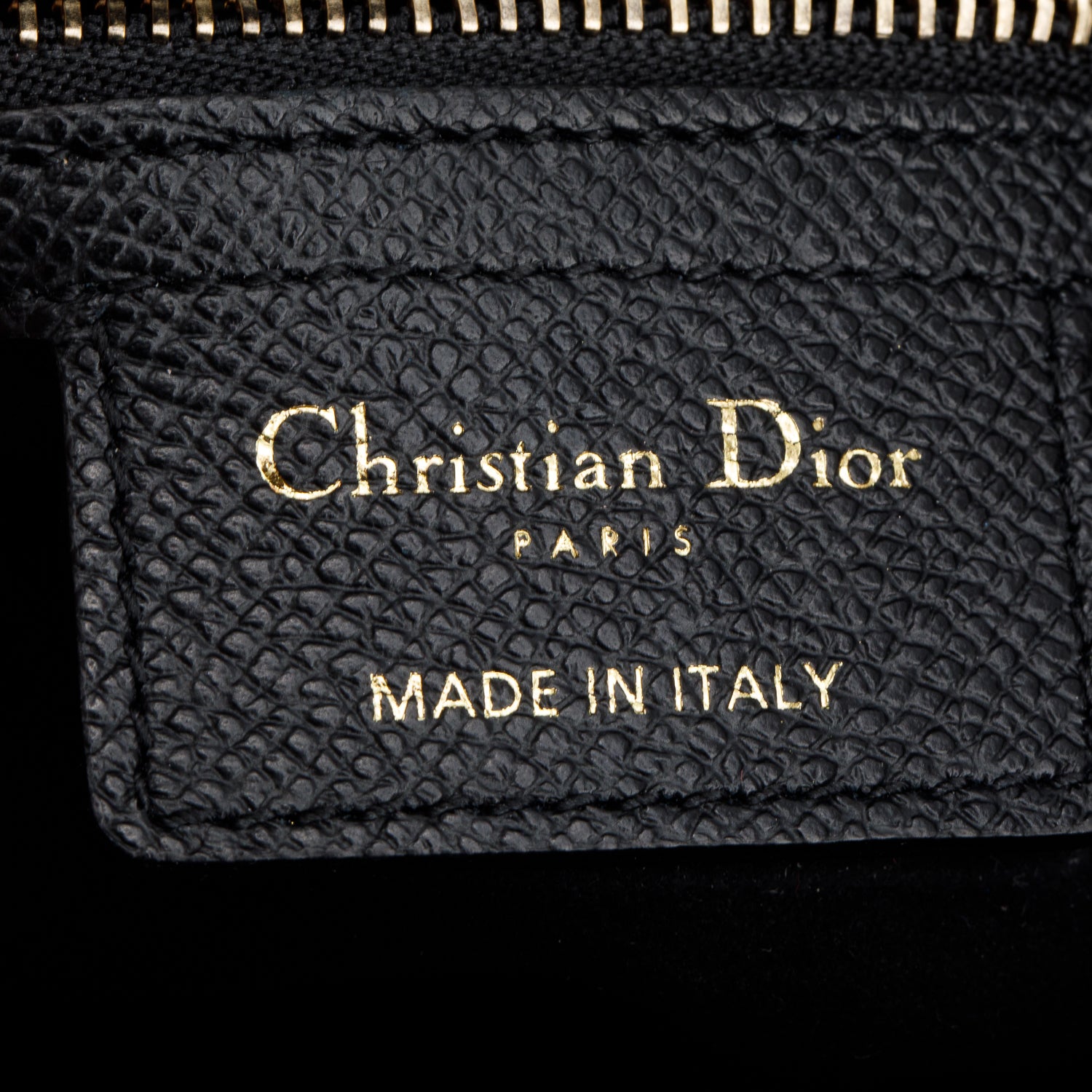 Christian Dior 2021 Black Grained Calfskin Saddle Bag