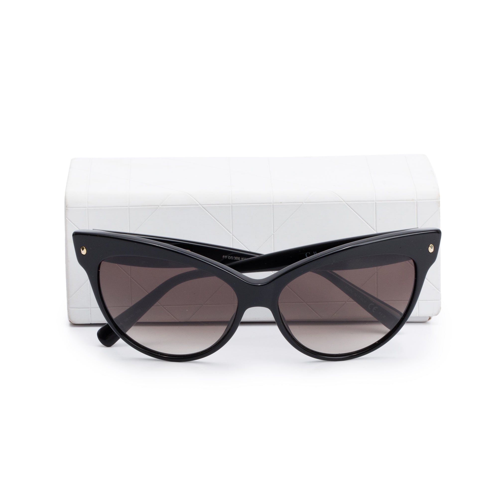 Dior Black Acetate DiorMohotani Cat Eye Sunglasses w/ Case