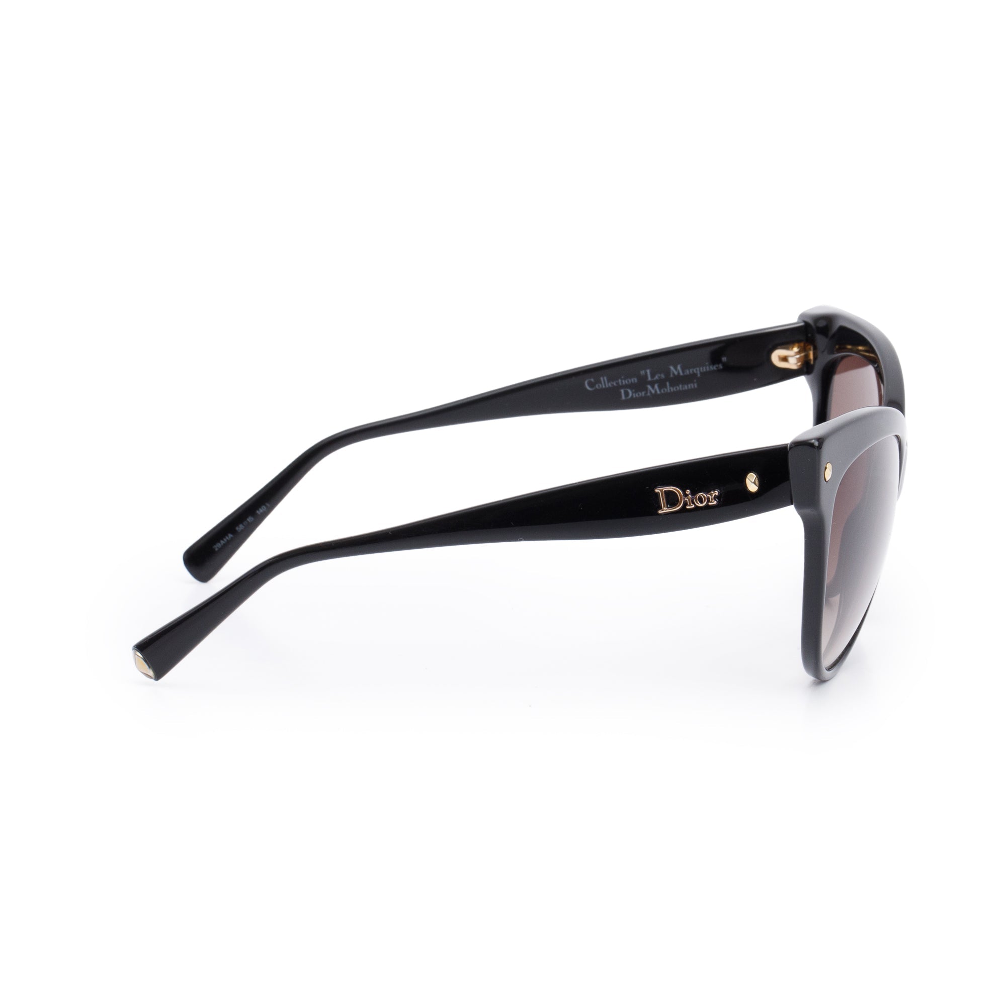 Dior Black Acetate DiorMohotani Cat Eye Sunglasses w/ Case