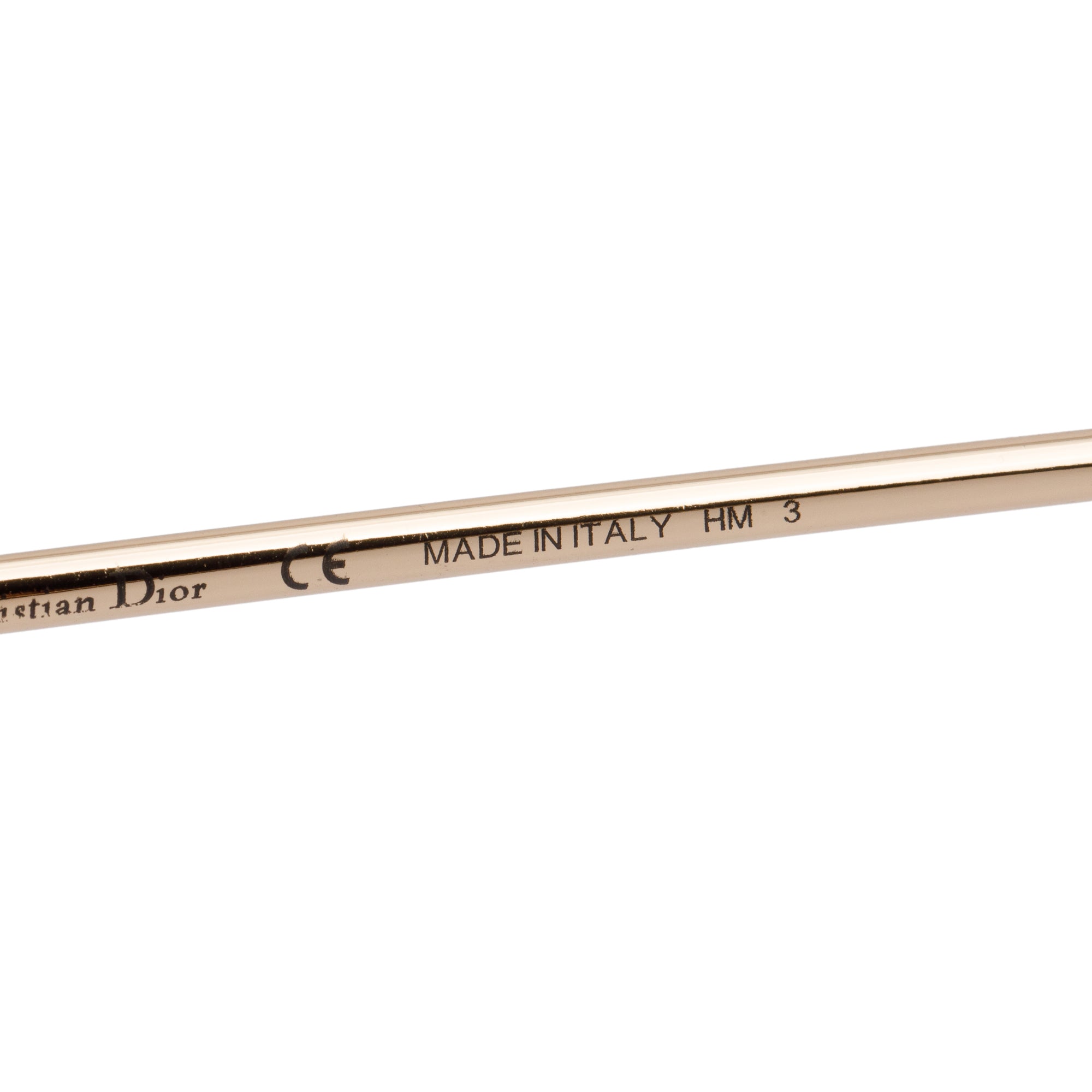 Dior Gold-Tone Metal Frame DiorSplit 1 Aviator Sunglasses w/ Case