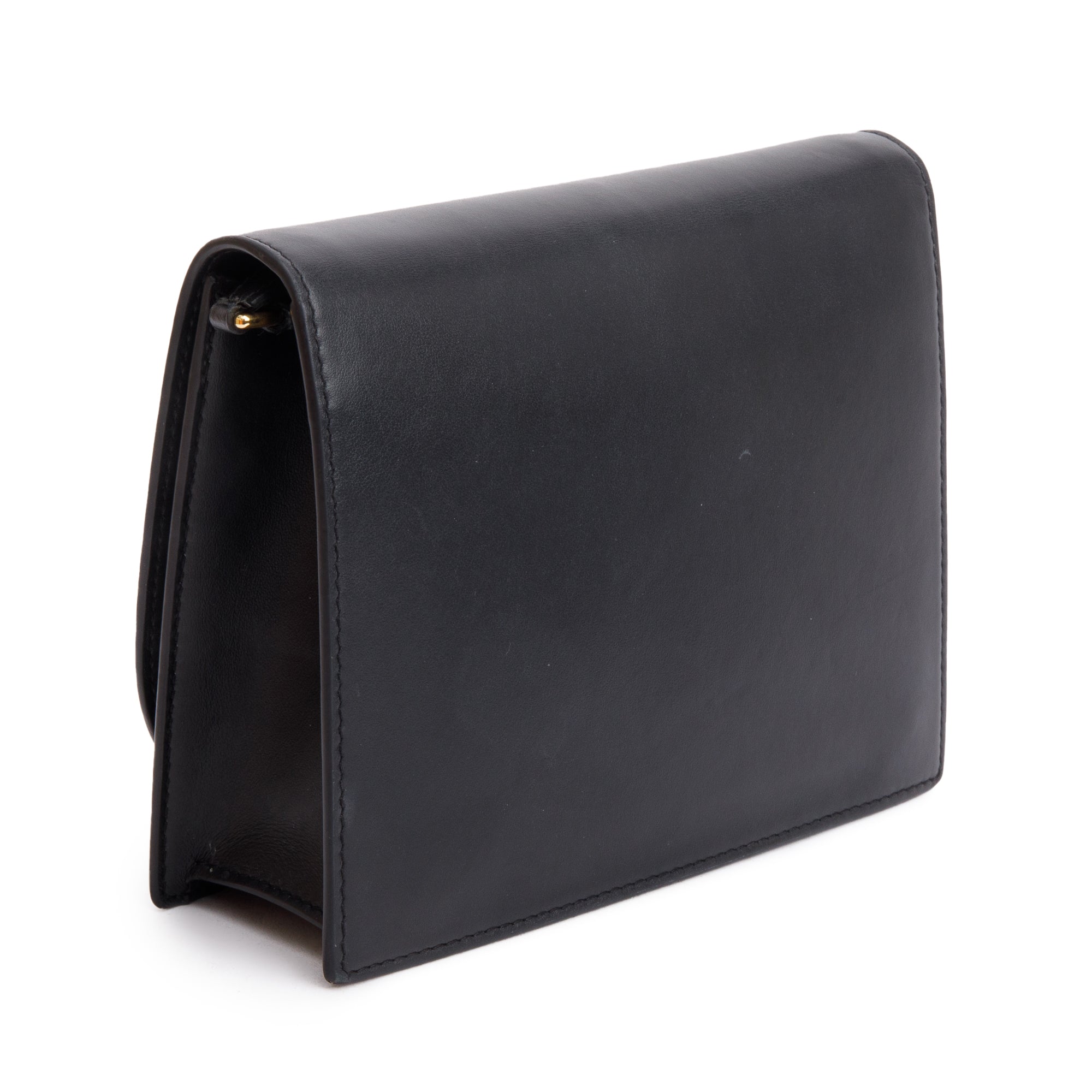 Dolce & Gabbana Black Calfskin Leather DG Logo Crossbody Bag