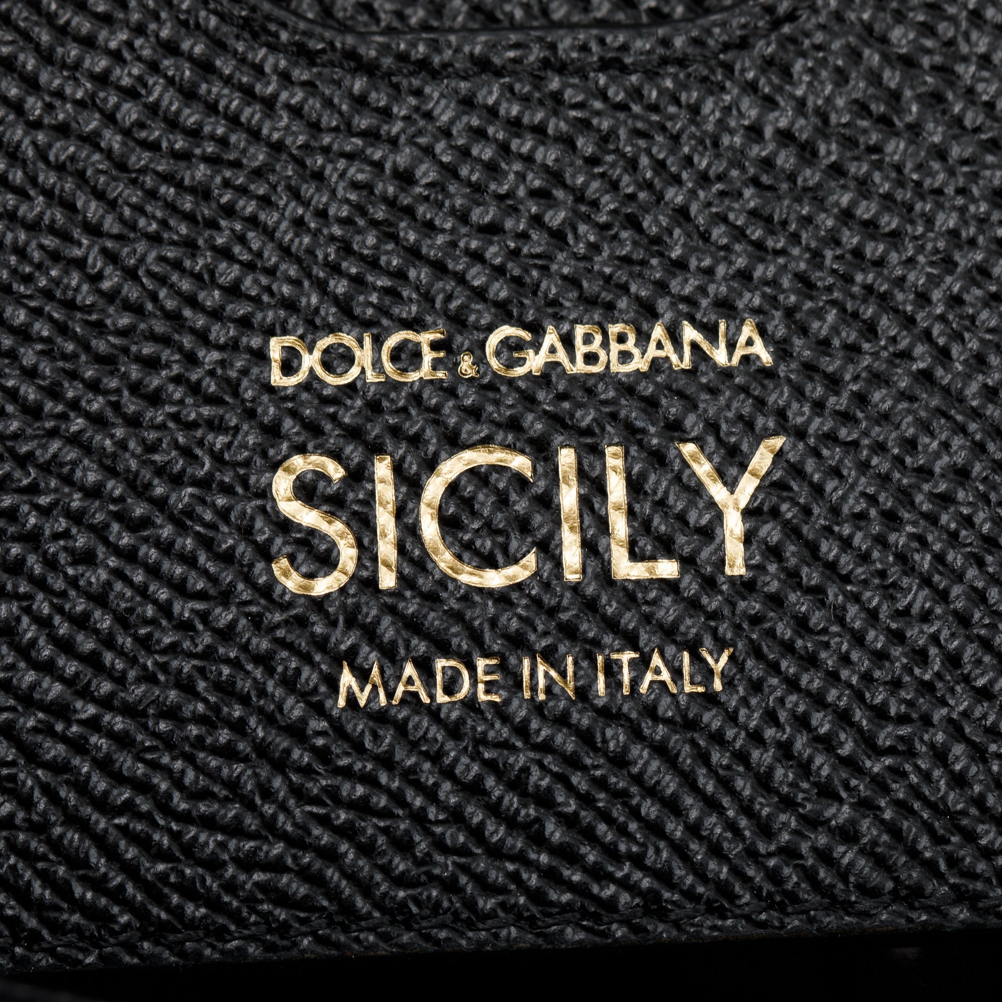 Dolce & Gabbana Black Calfskin Leather East West Miss Sicily Bag w/ Strap