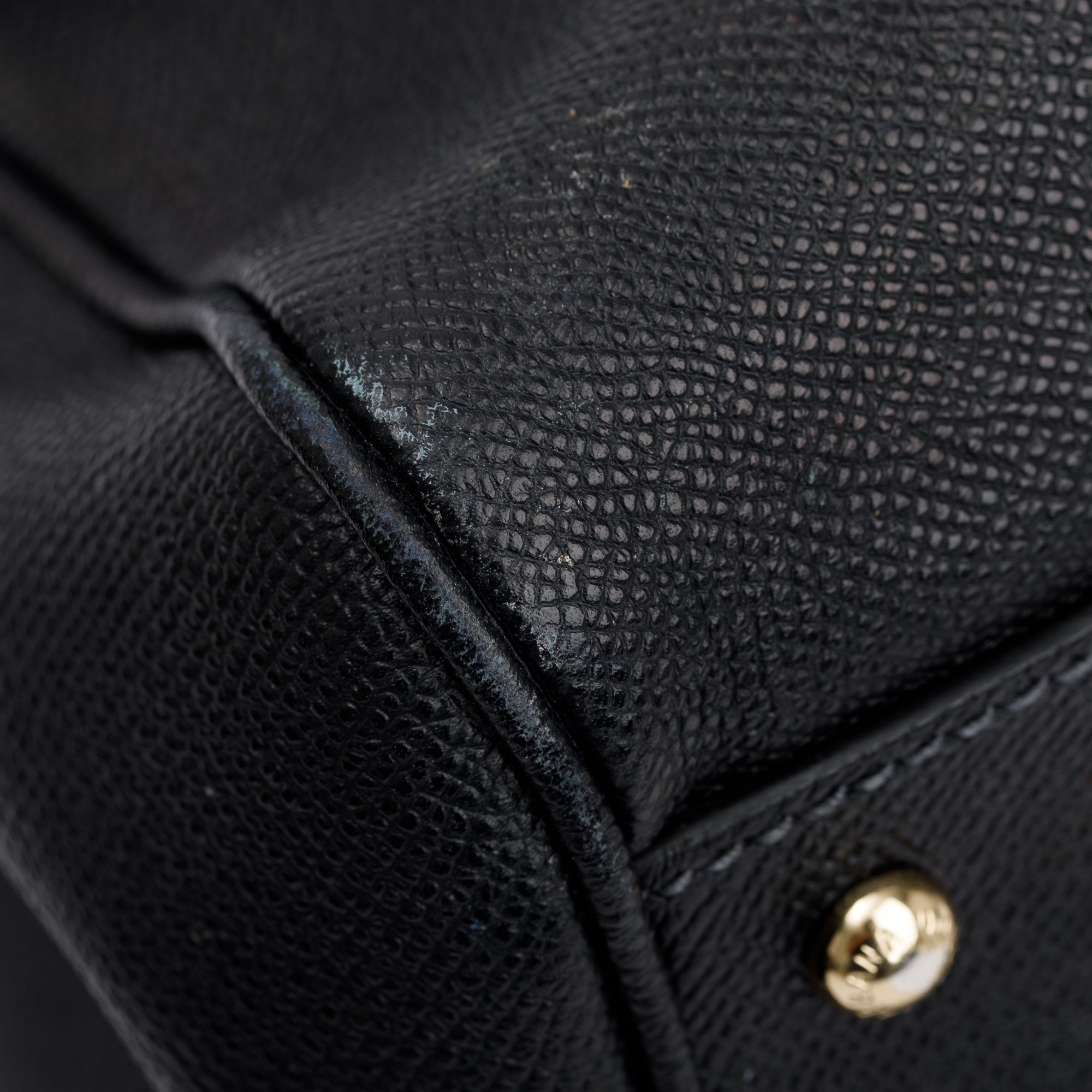 Dolce & Gabbana Black Leather Large Miss Sicily Bag w/ Strap & Authenticity Card