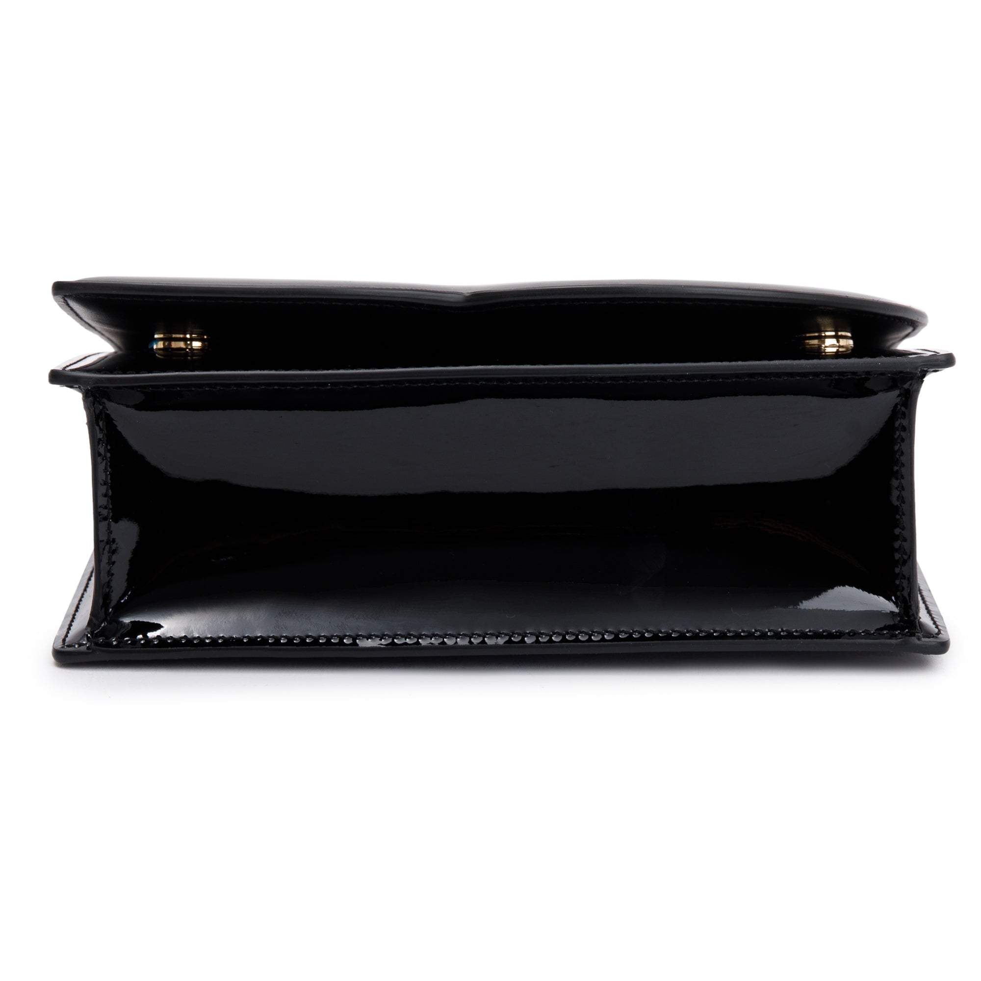 Dolce & Gabbana Black Patent Leather DG Logo Crossbody Bag w/ Box & Authenticity Card