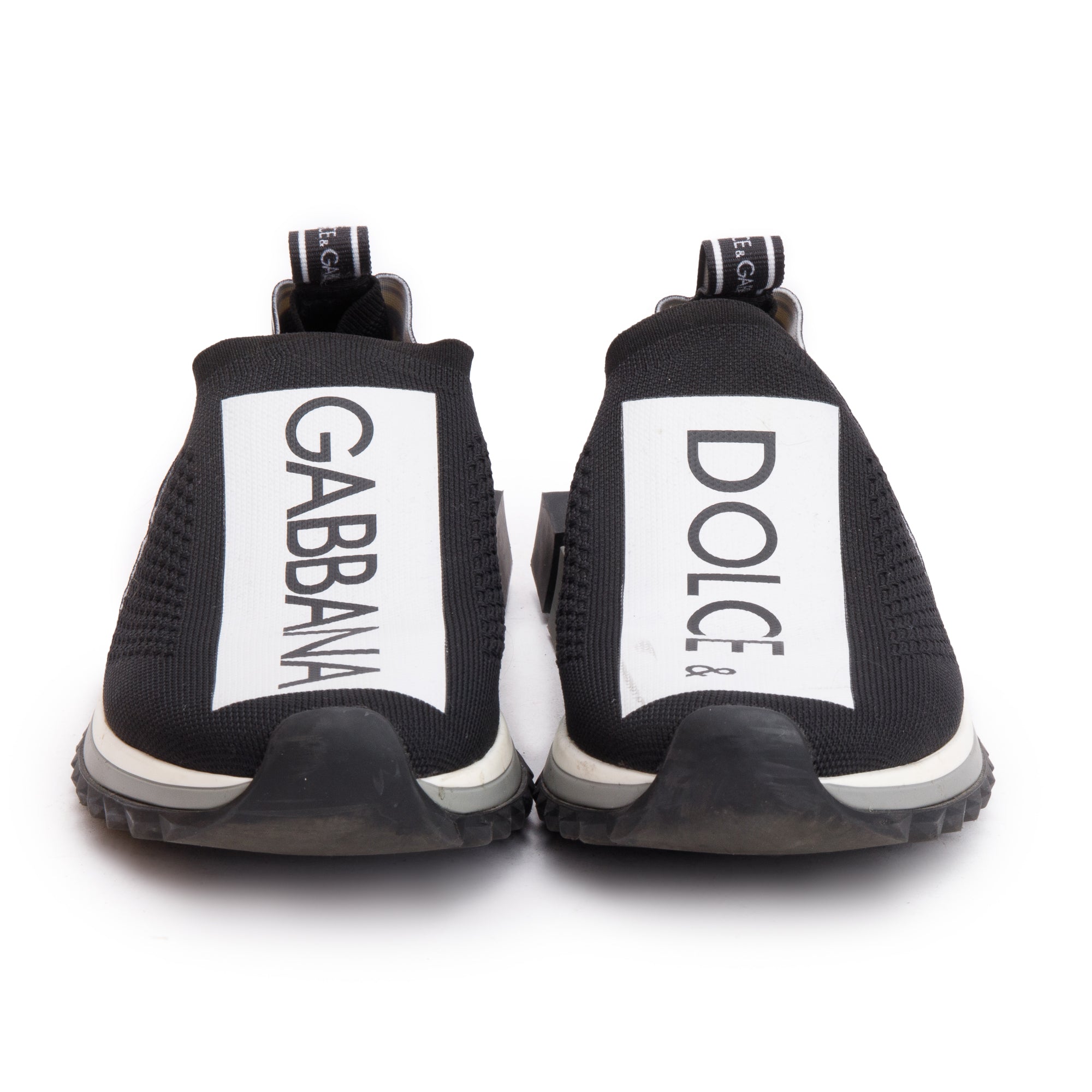 Dolce & Gabbana Black Stretch Mesh Sorrento Slip-On Sneaker, Size 39