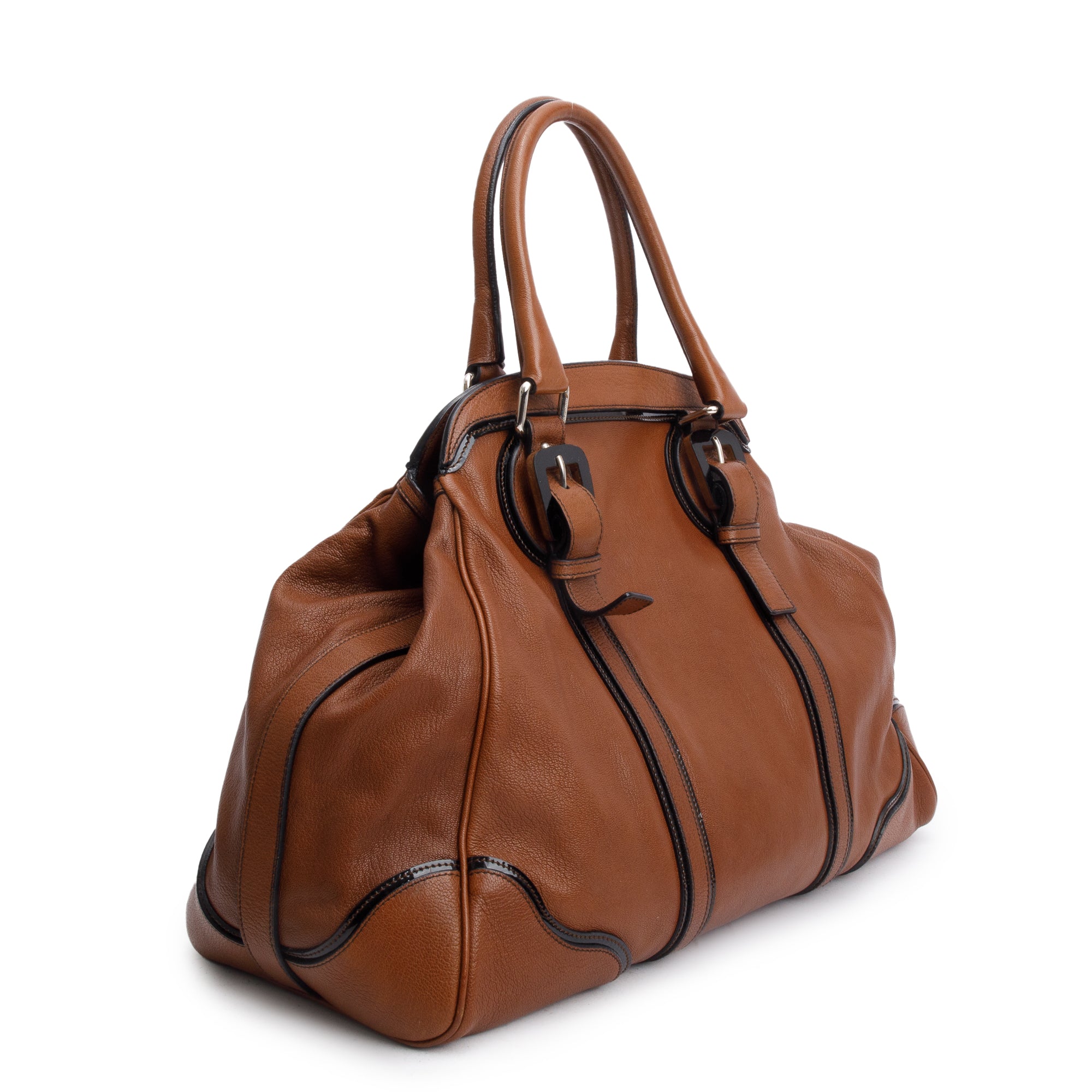 Dolce & Gabbana Brown Calfskin Leather Miss Roman Shoulder Bag