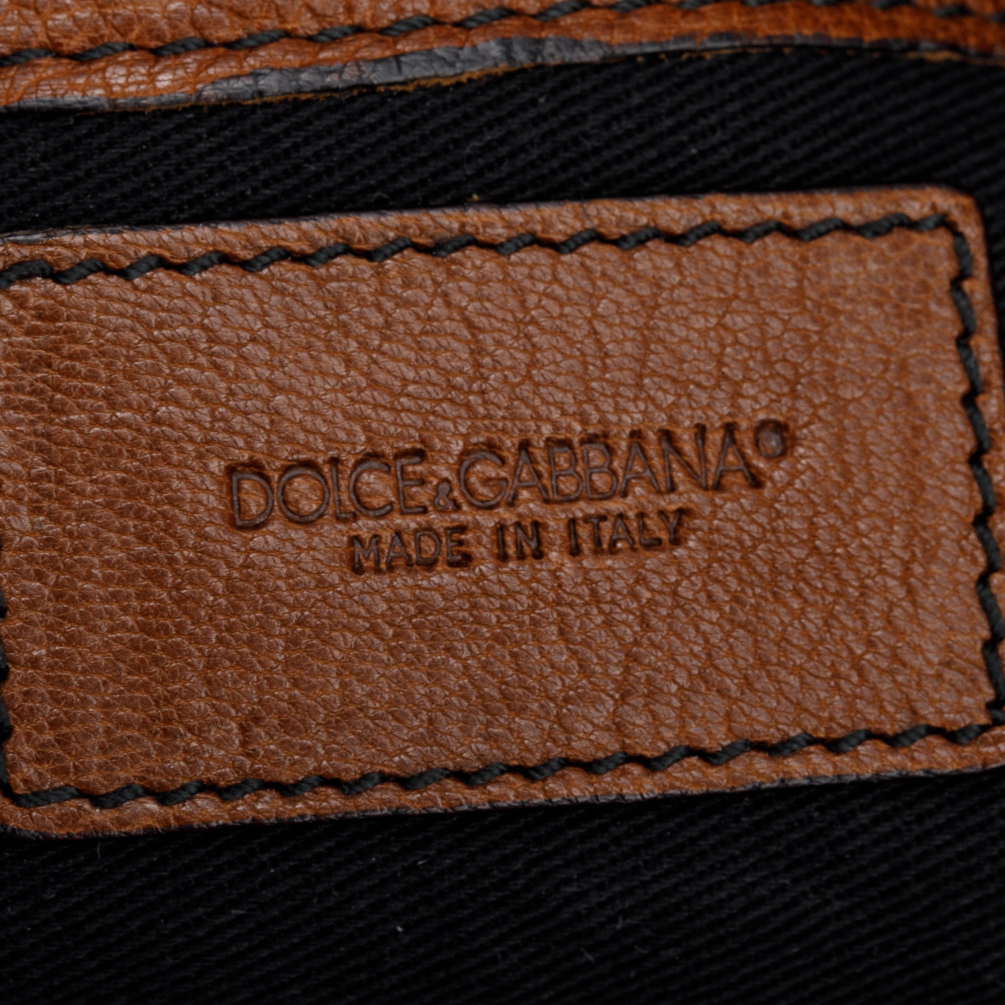 Dolce & Gabbana Brown Calfskin Leather Miss Roman Shoulder Bag