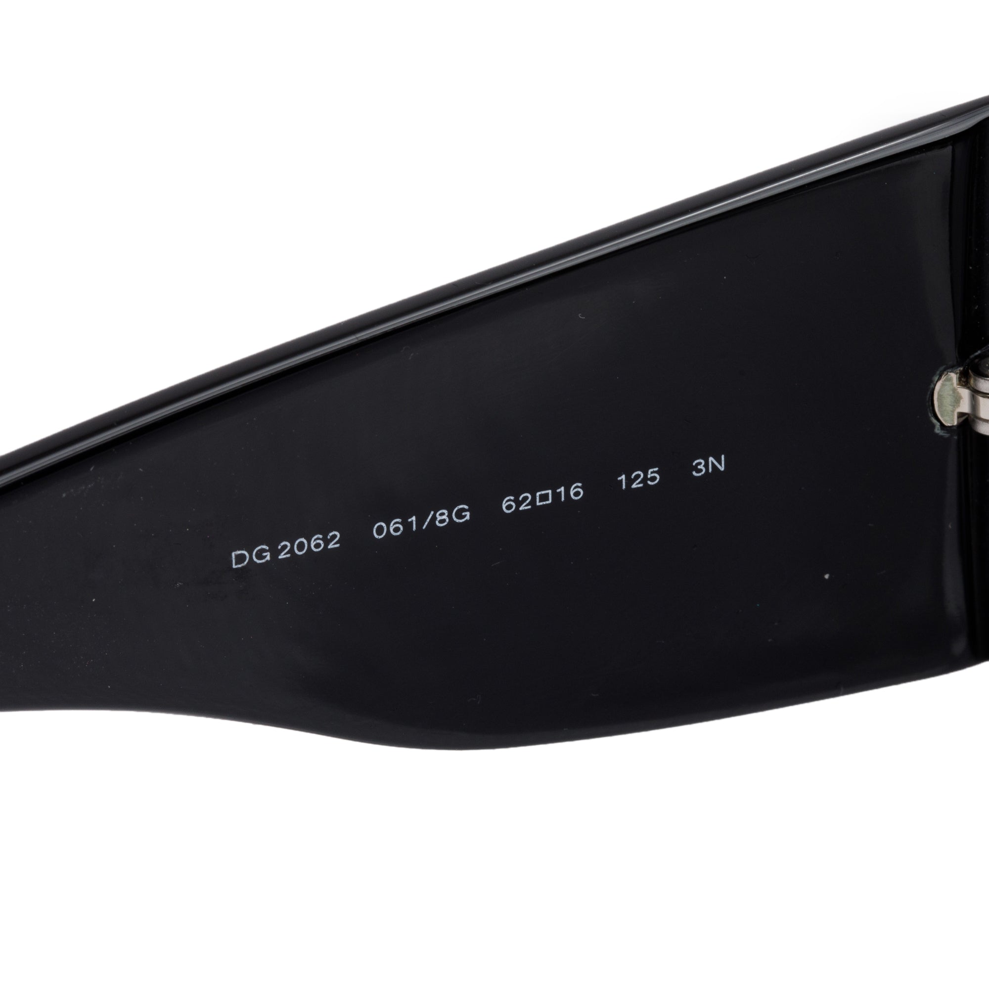 Dolce & Gabbana DG2062 Silver Metal Black Acetate Oval Sunglasses w/ Case