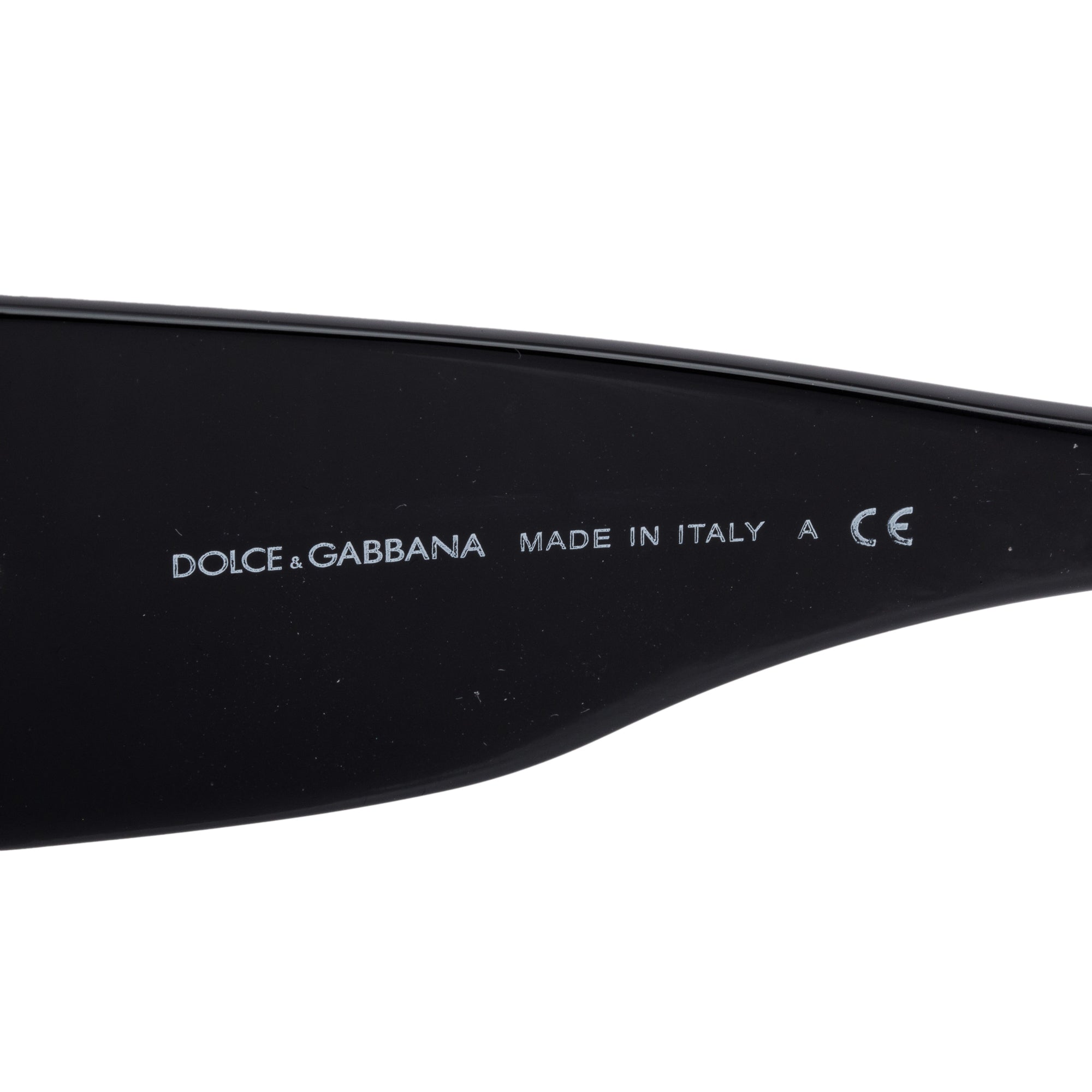 Dolce & Gabbana DG2062 Silver Metal Black Acetate Oval Sunglasses w/ Case