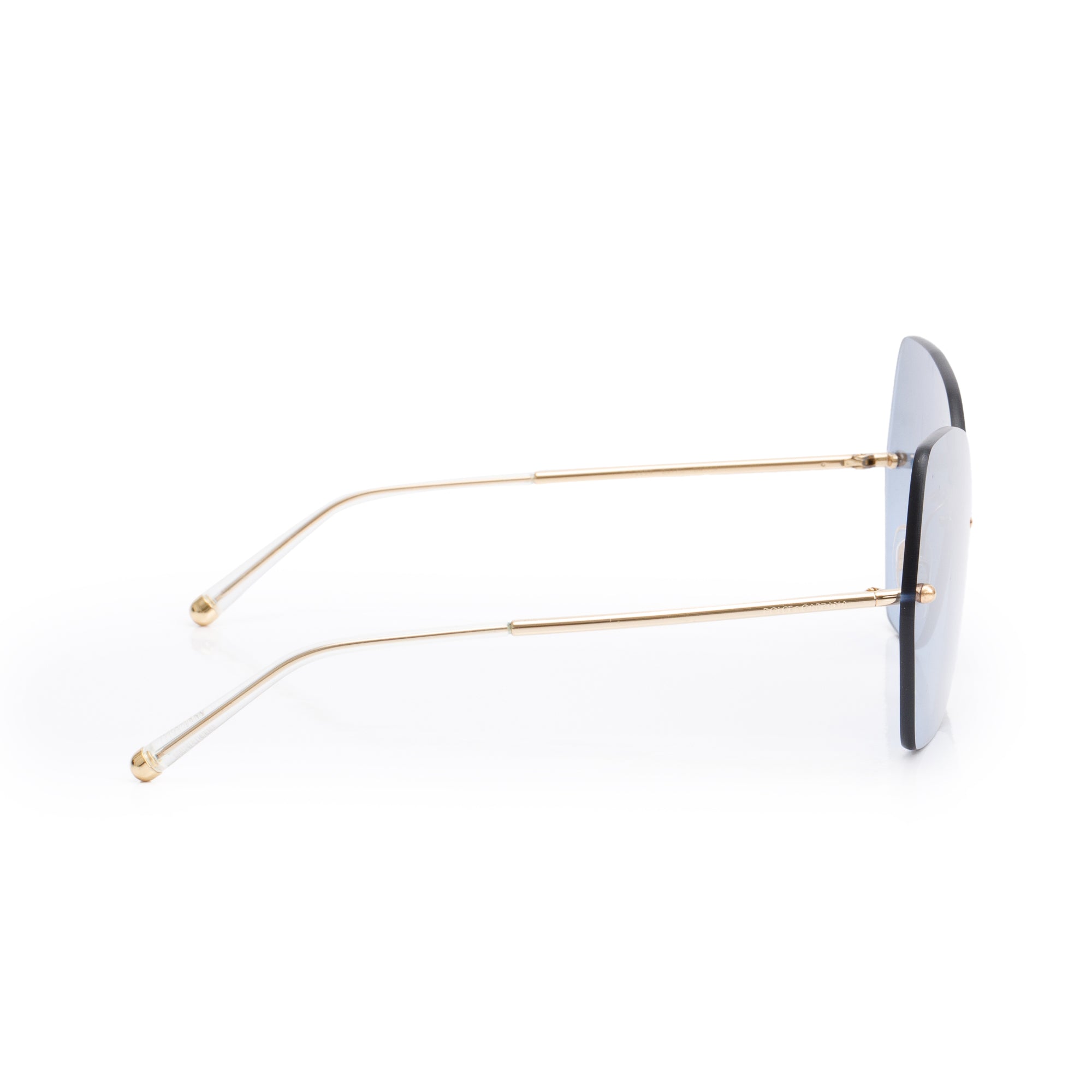 Dolce & Gabbana DG2204 Gold-Tone Rimless Butterfly Sunglasses