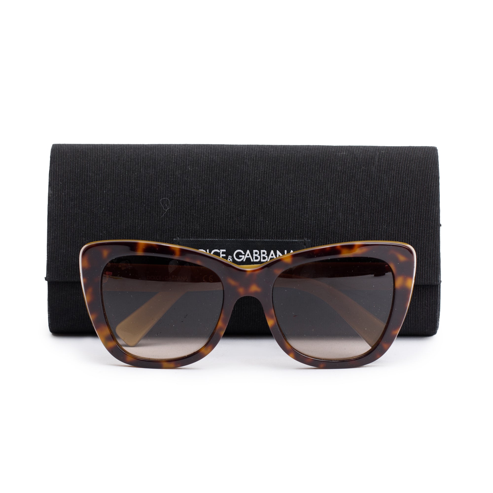 Dolce & Gabbana DG4260 Havana Acetate Cat-Eye Sunglasses w/ Case