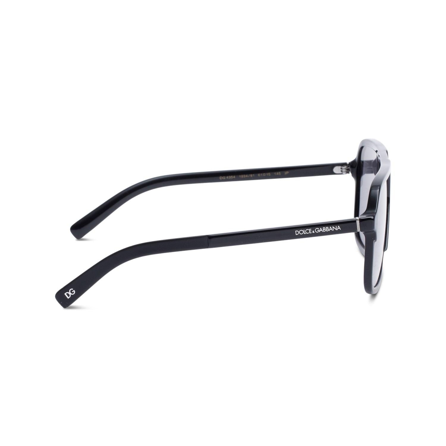 Dolce & Gabbana DG4354 Black Acetate Angel Square Sunglasses w/ Box & Case