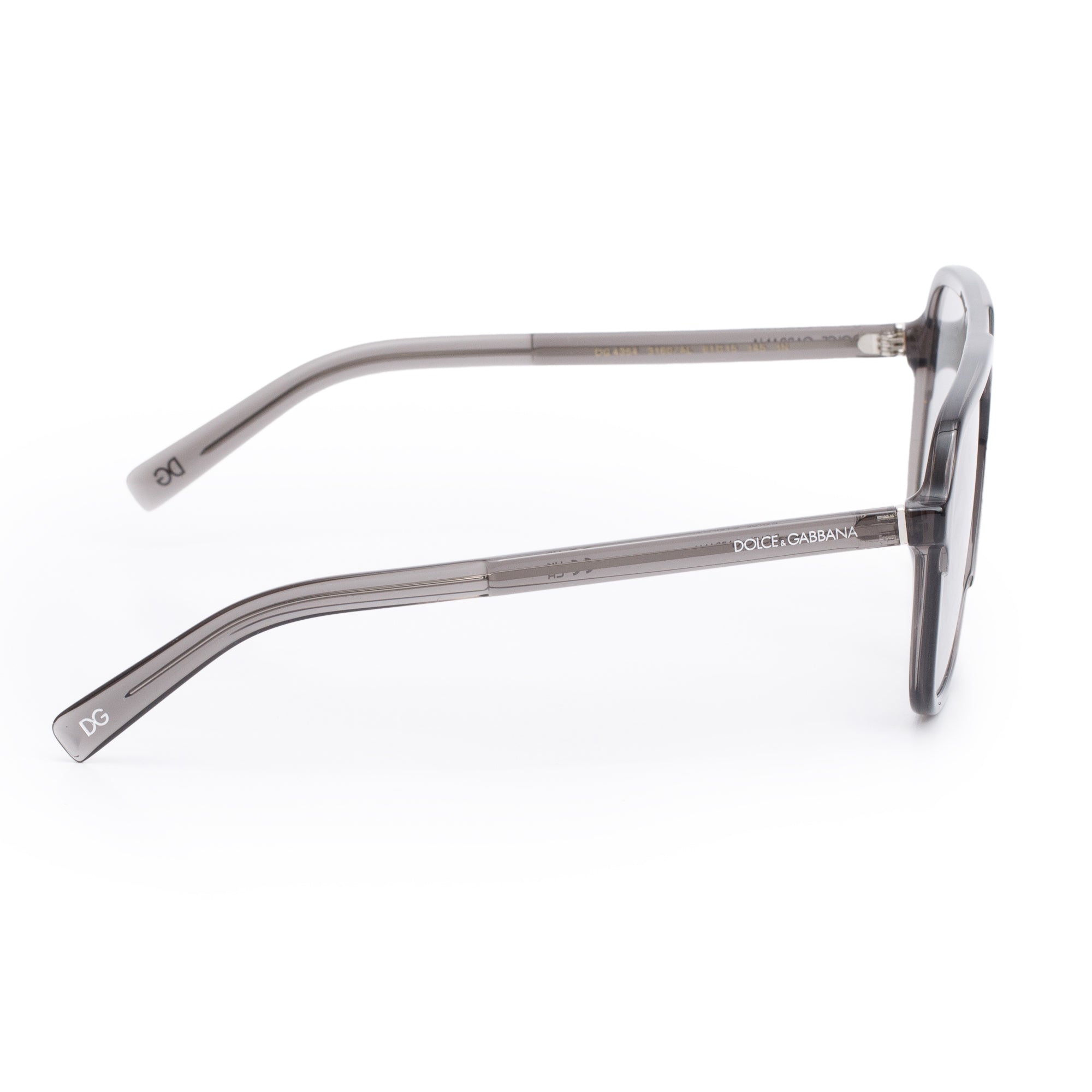 Dolce & Gabbana DG4354 Grey Acetate Angel Square Sunglasses w/ Box & Case