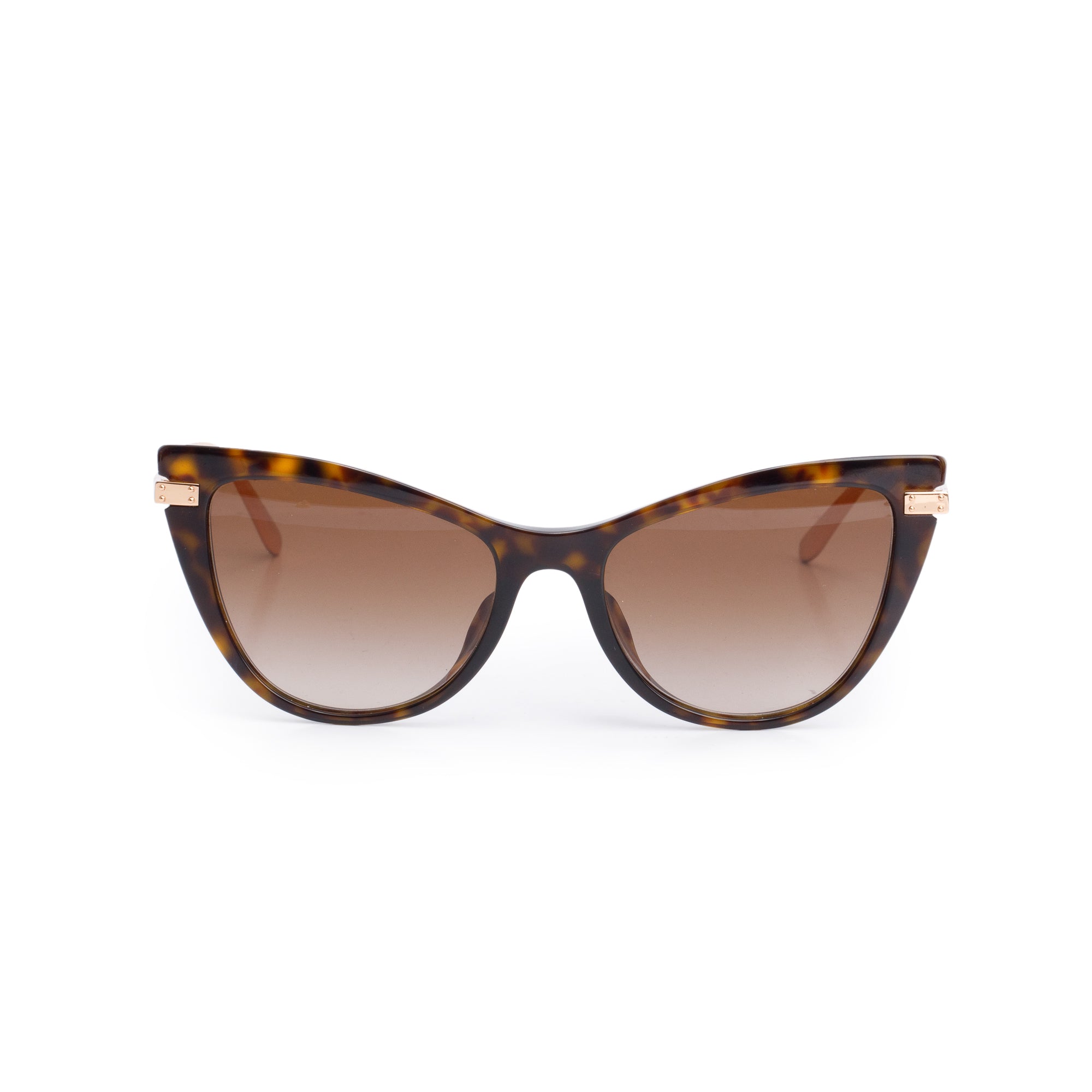Dolce & Gabbana DG4381-F Havana Acetate Cat-Eye Sunglasses w/ Case
