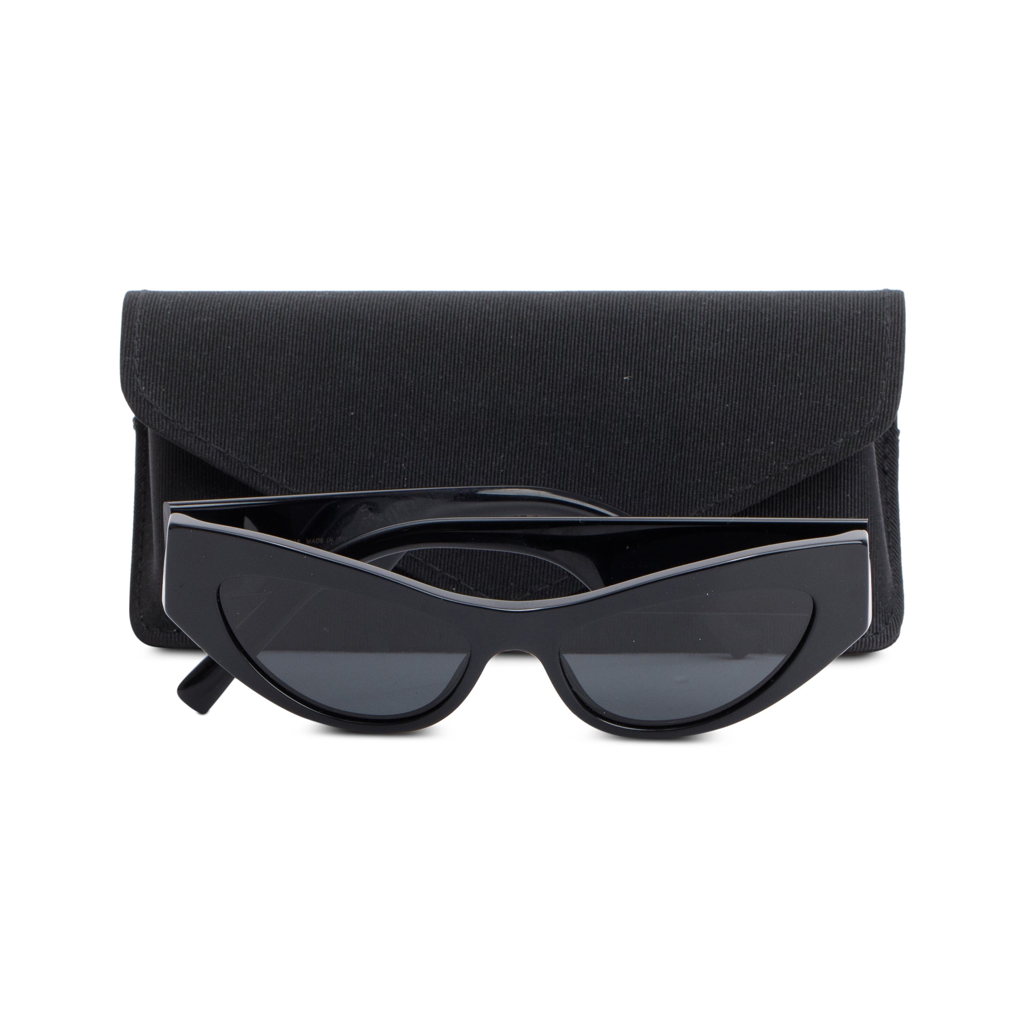 Dolce & Gabbana DG4450 Black Acetate DG Cat-Eye Sunglasses w/ Case