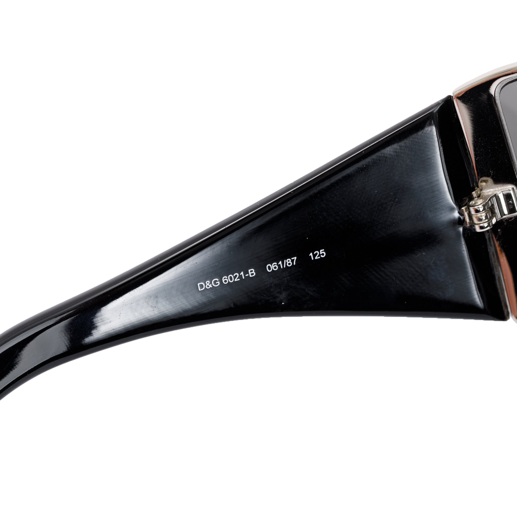 Dolce & Gabbana D&G6021-B Black Acetate Rhinestone Shield Sunglasses w/ Case