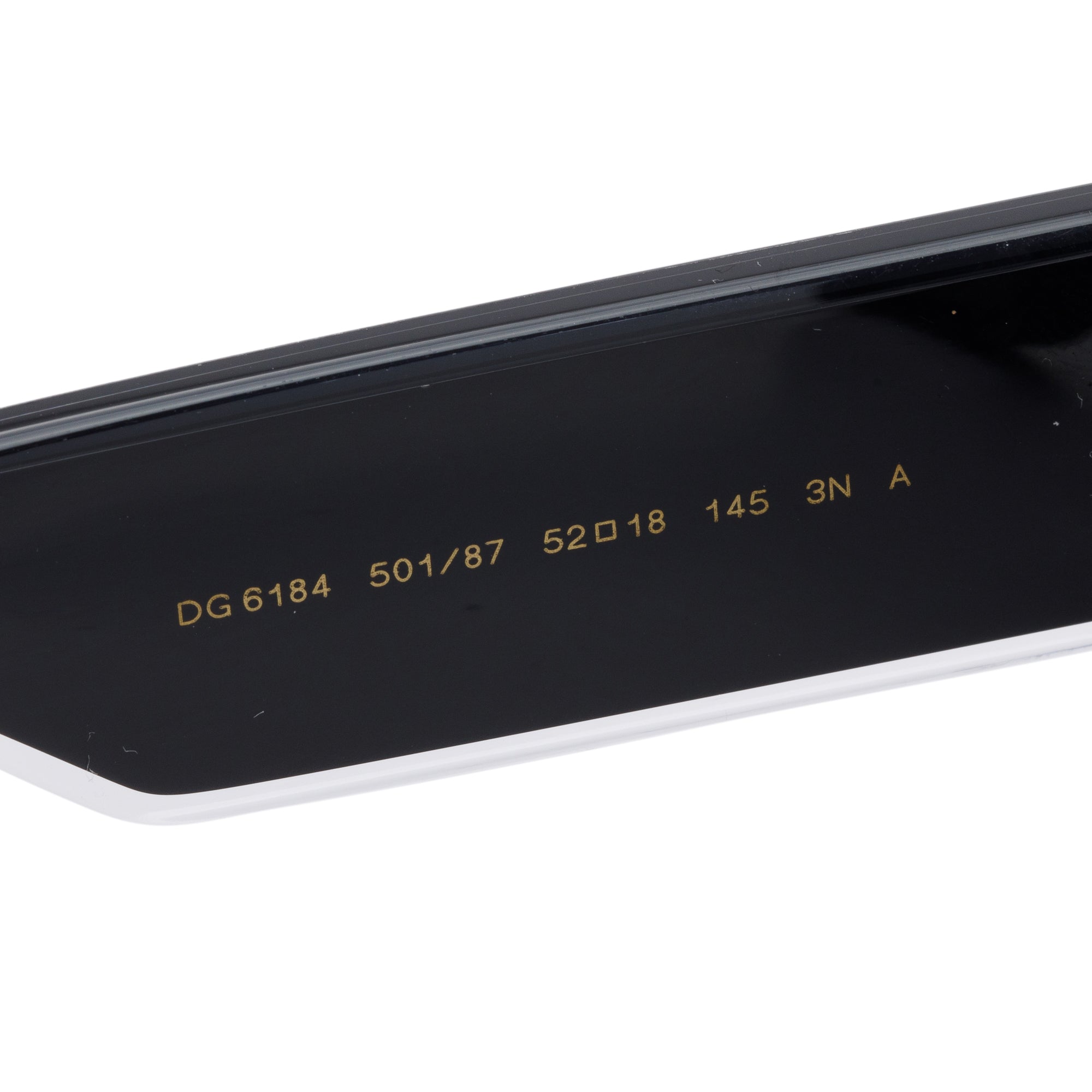 Dolce & Gabbana DG6184 Black Acetate DG Elastic Square Sunglasses w/ Box & Case