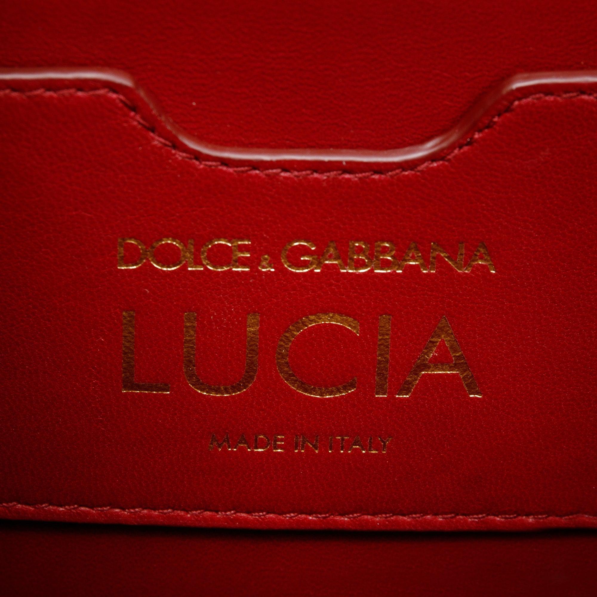 Dolce & Gabbana Embellished Leather Lucia Shoulder Bag