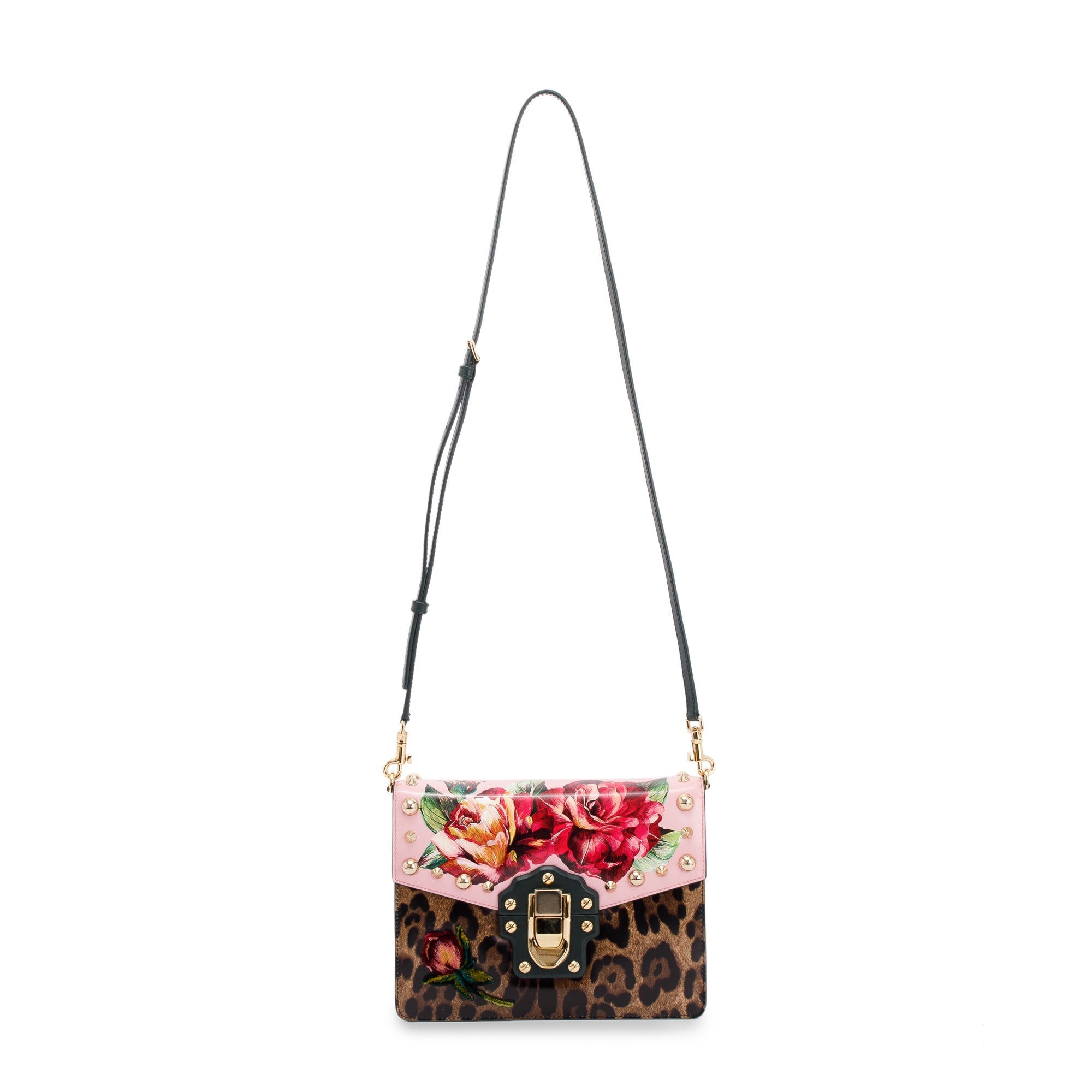 Dolce & Gabbana Embellished Leather Lucia Shoulder Bag