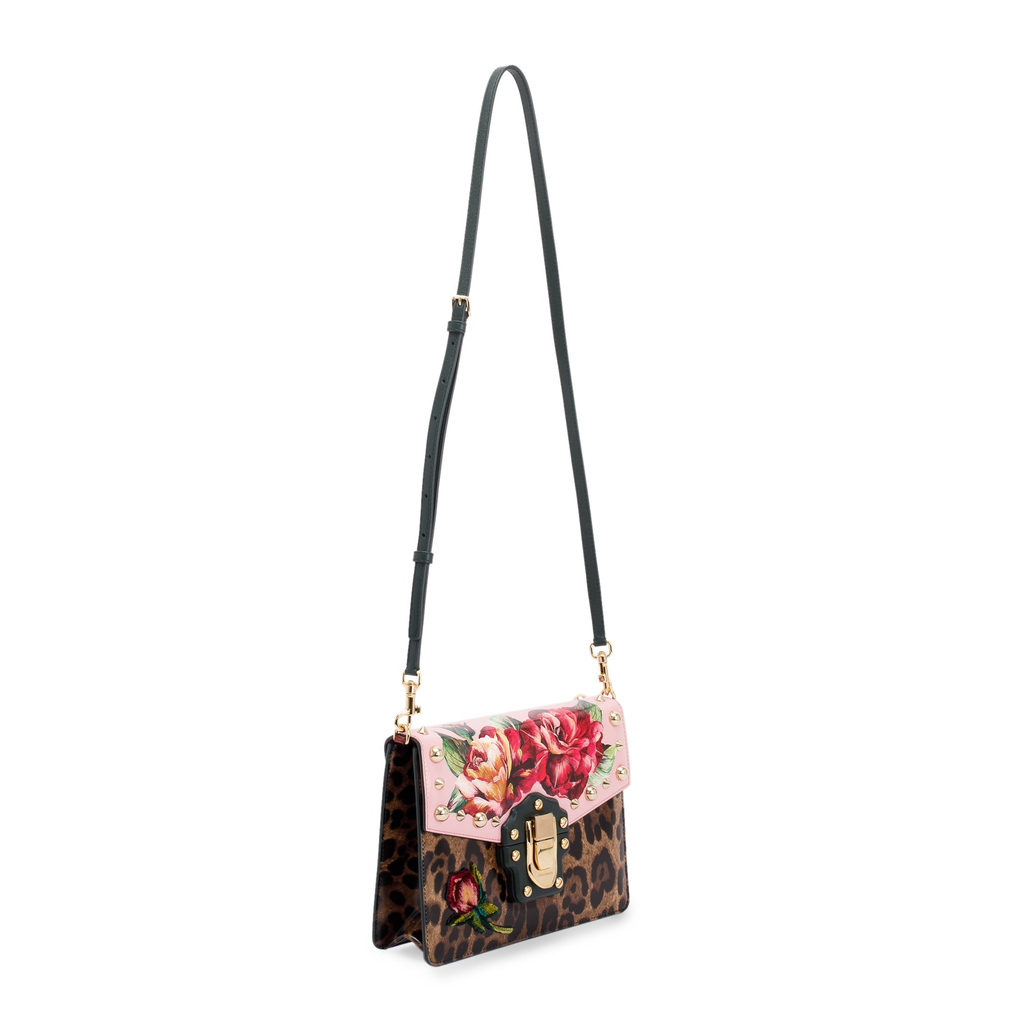 Dolce & Gabbana Embellished Leather Lucia Shoulder Bag