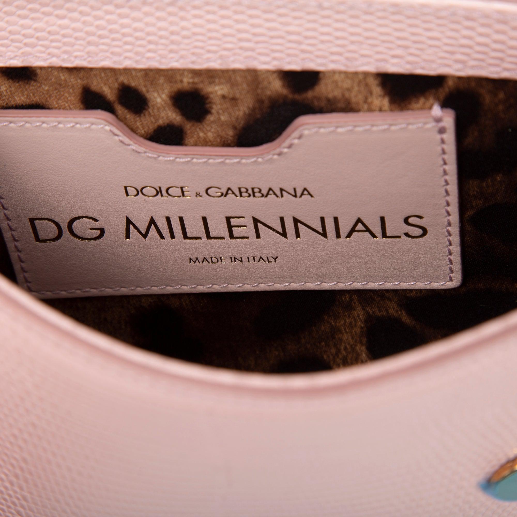 Dolce & Gabbana Lizard Embossed DG Millennials Mini Crossbody Bag