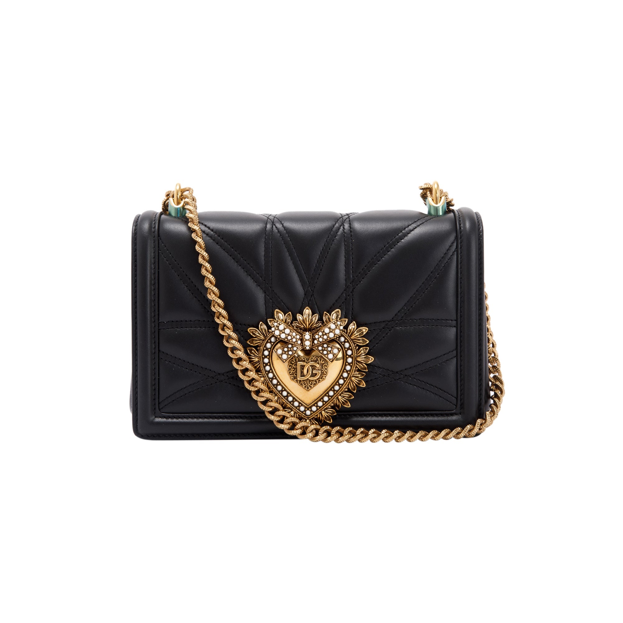 Dolce & Gabbana Medium Quilted Devotion Shoulder Bag w/ Box