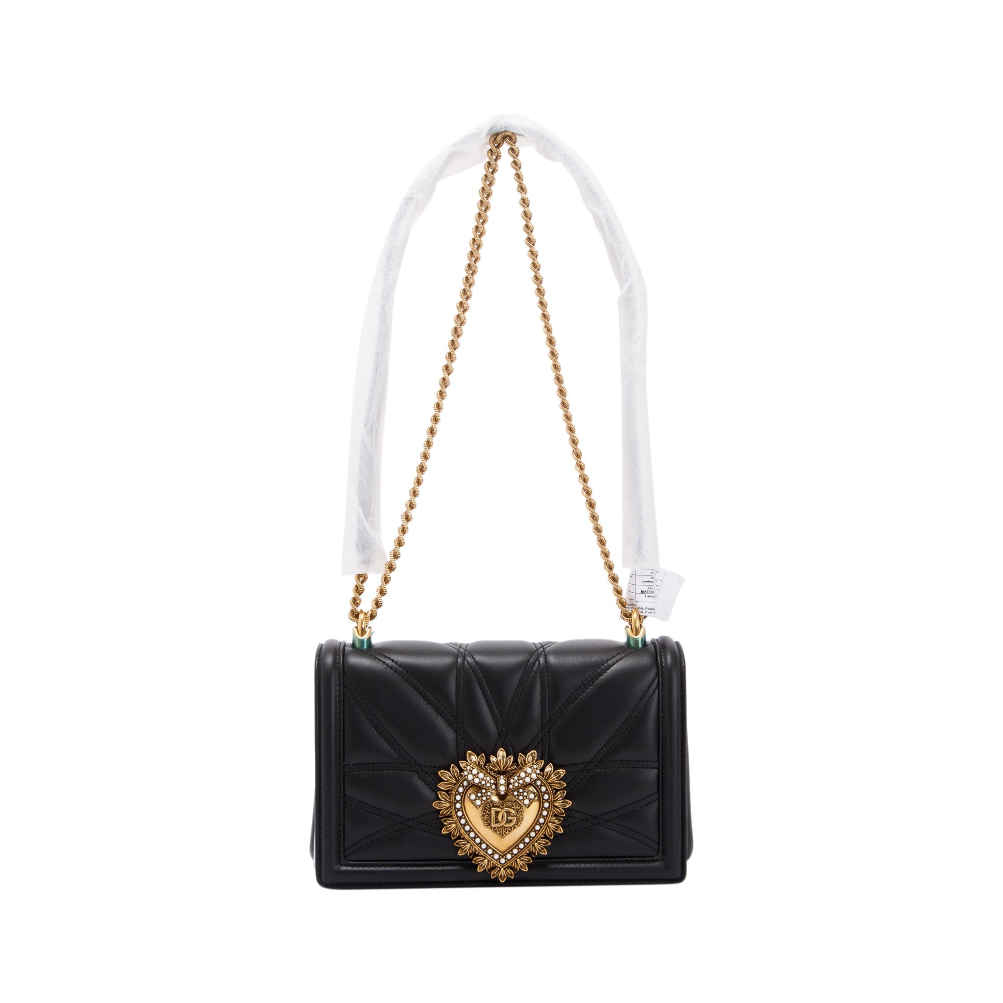 Dolce & Gabbana Medium Quilted Devotion Shoulder Bag w/ Box