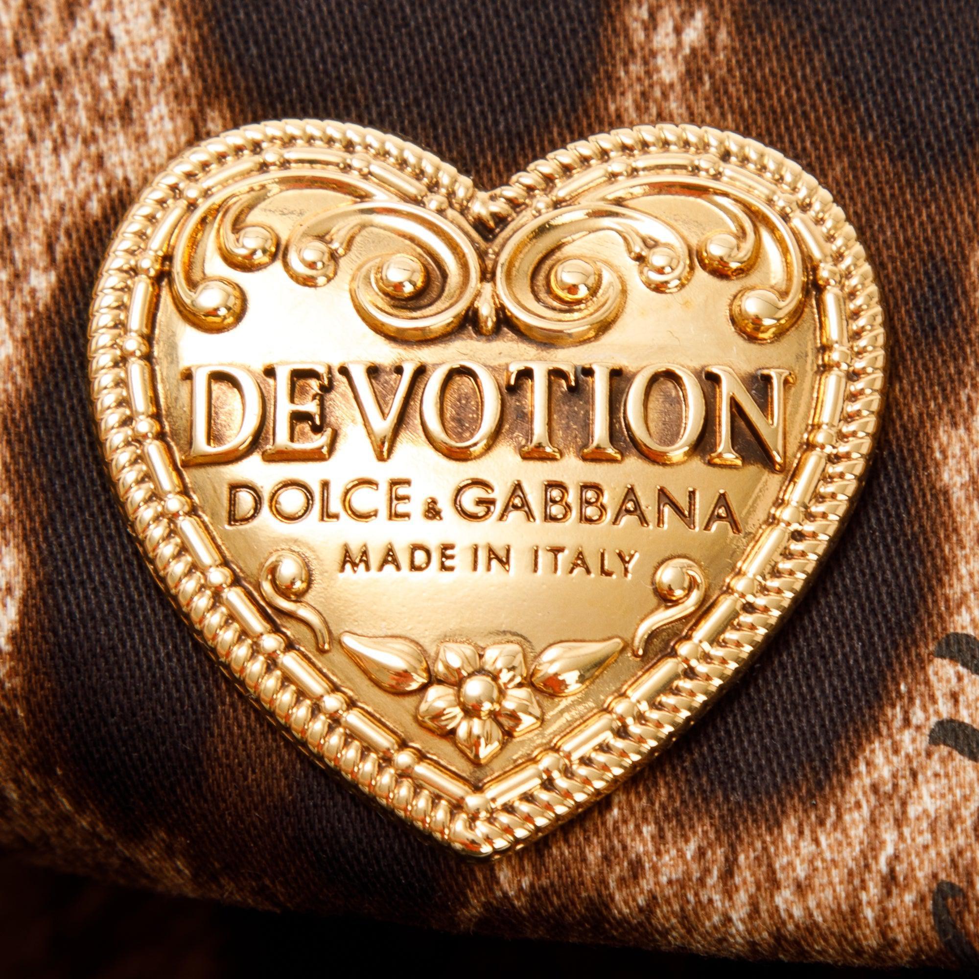 Dolce & Gabbana Medium Quilted Devotion Shoulder Bag w/ Box