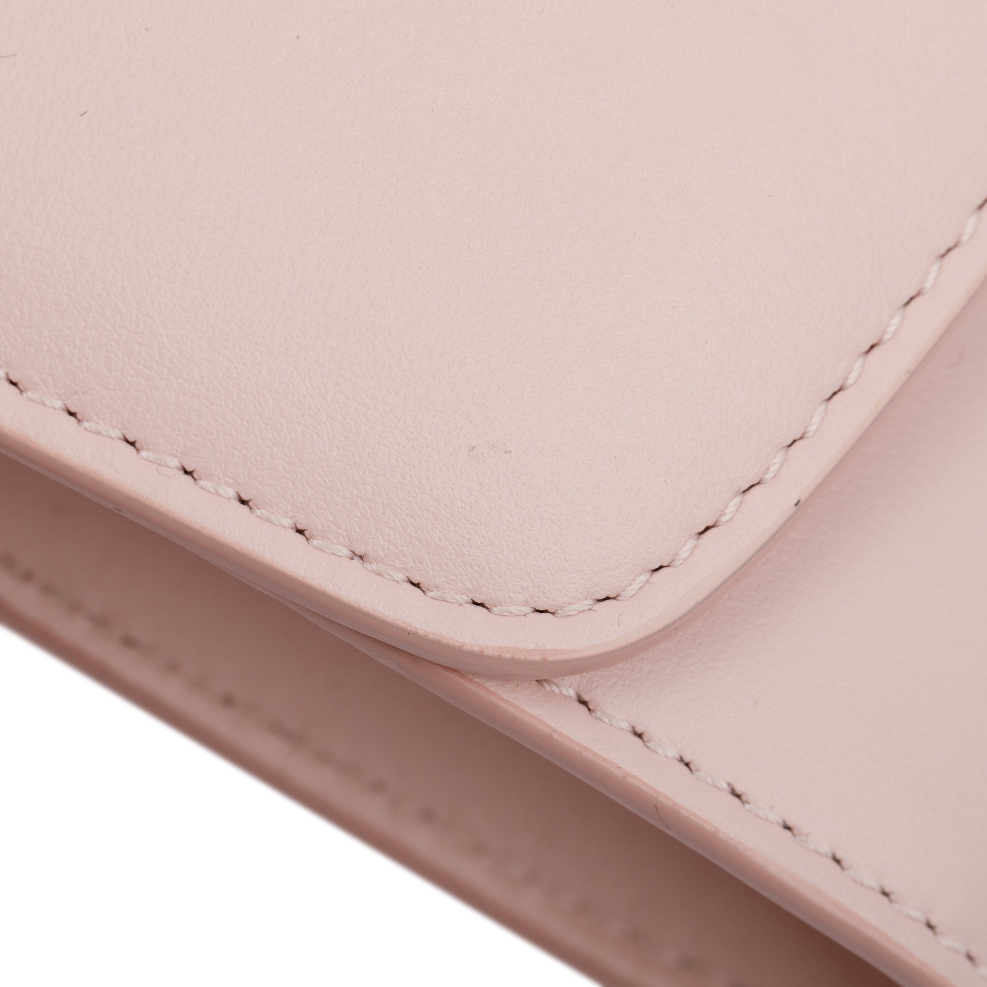 Dolce & Gabbana Pink Calfskin Leather DG Logo Flap Chain Clutch Bag w/ Authenticity Card