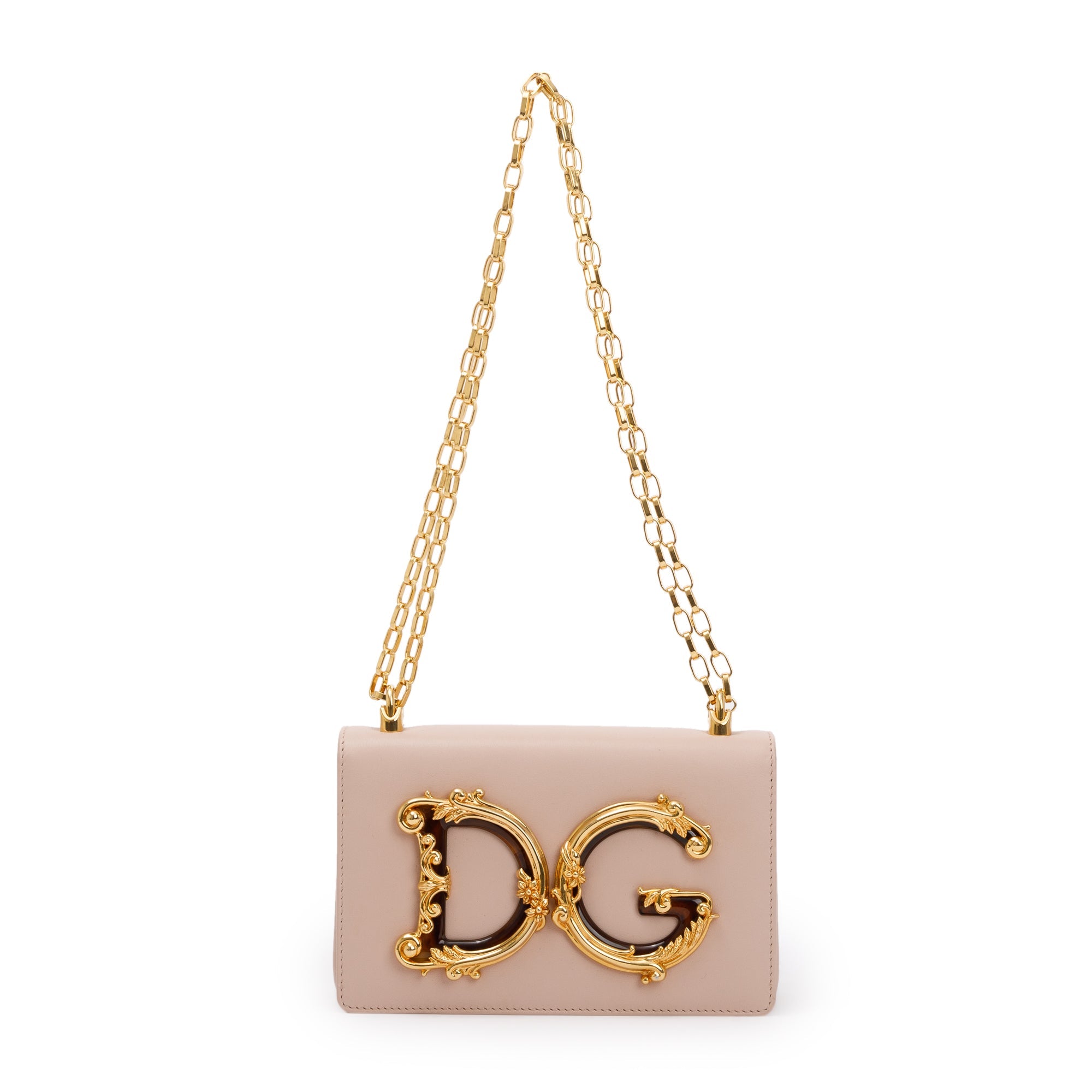 Dolce & Gabbana Pink Nappa Leather DG Girls Crossbody Bag w/ Authenticity Card