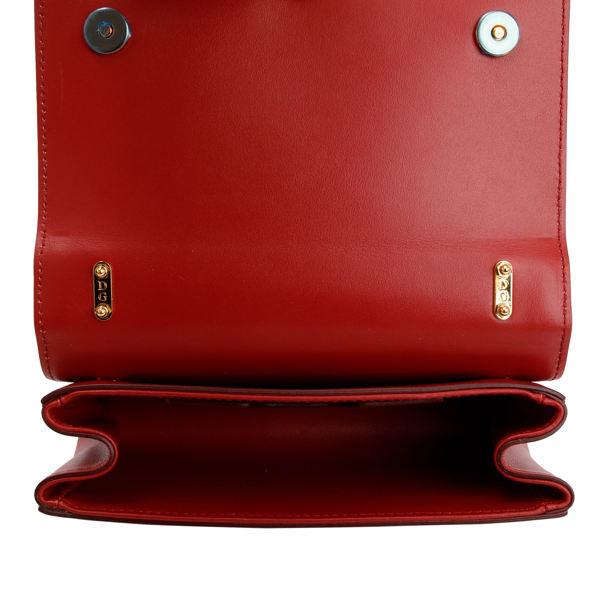 Dolce & Gabbana Red Calfskin Leather DG Girls Phone Crossbody Bag