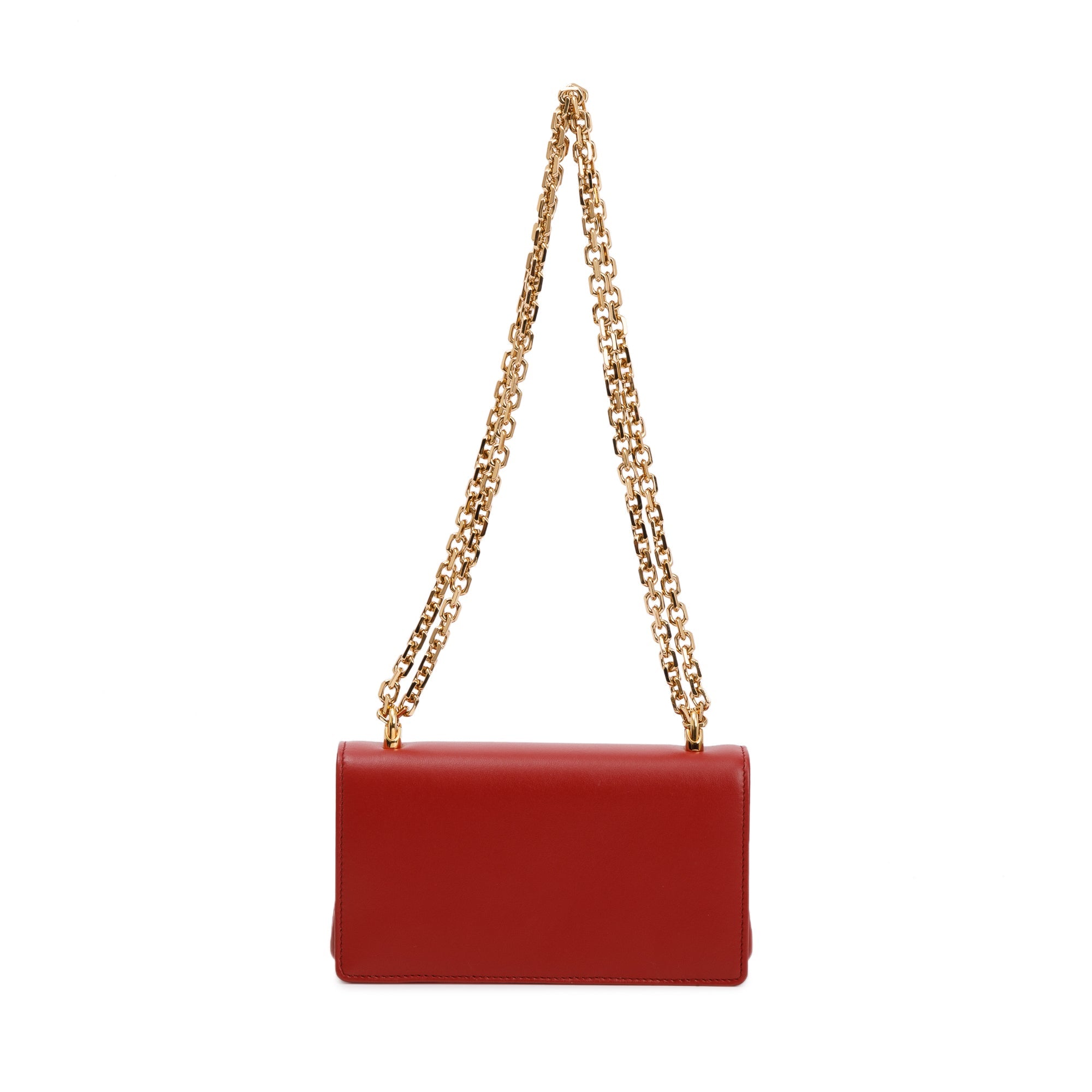 Dolce & Gabbana Red Calfskin Leather DG Girls Phone Crossbody Bag