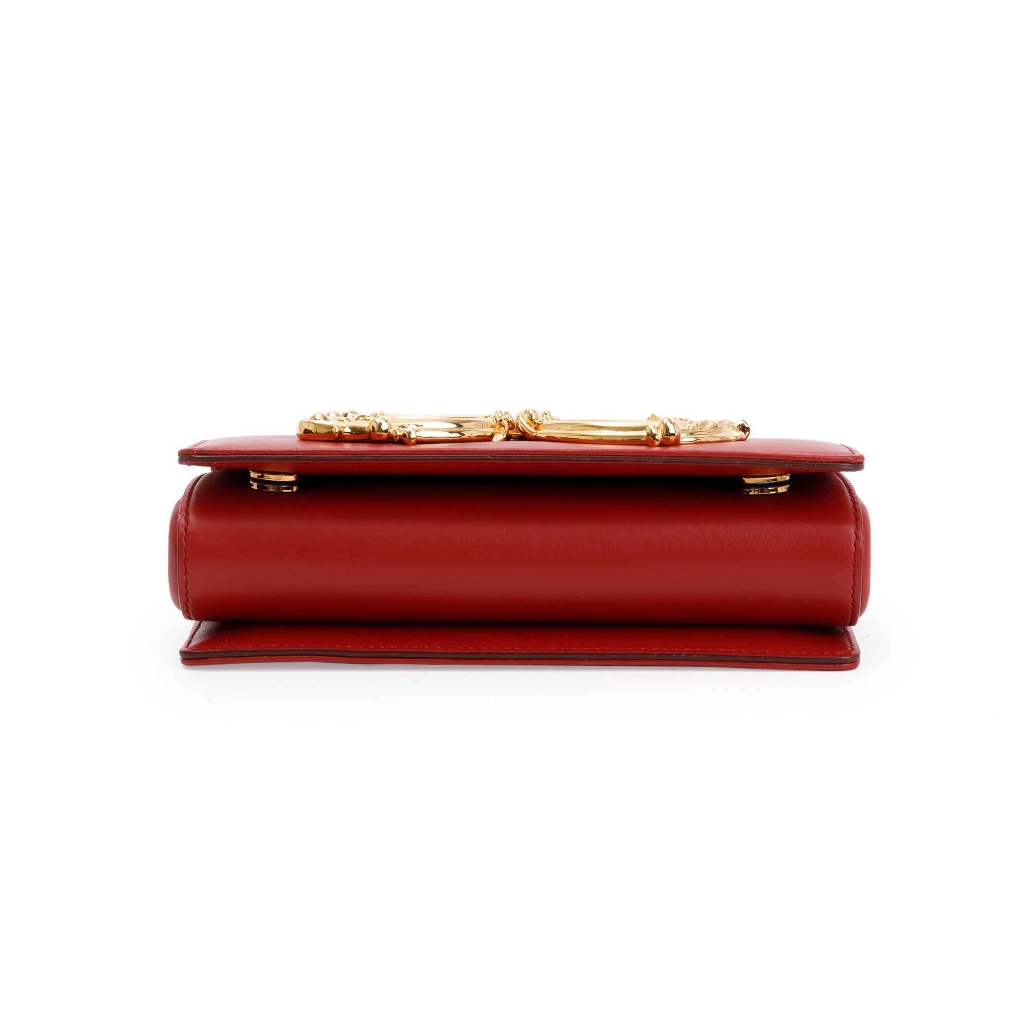 Dolce & Gabbana Red Calfskin Leather DG Girls Phone Crossbody Bag
