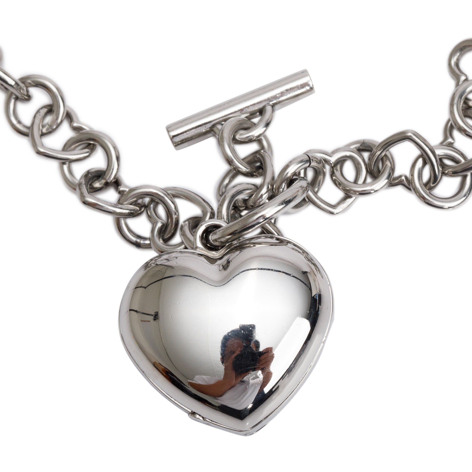 Dolce & Gabbana Stainless Steel Heart Watch Necklace
