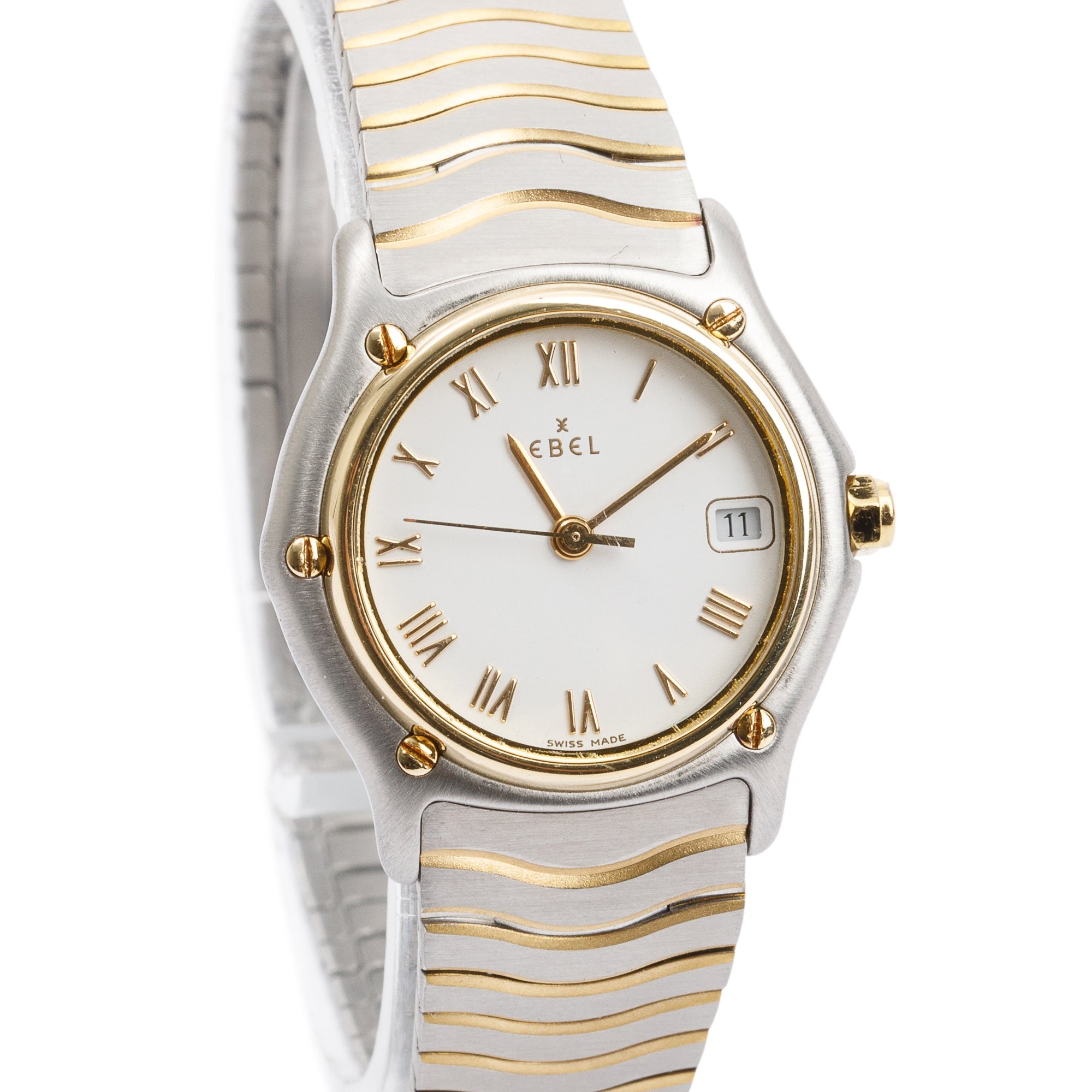 Ebel Stainless Steel & 18k Yellow Gold Sportwave 26 MM Watch