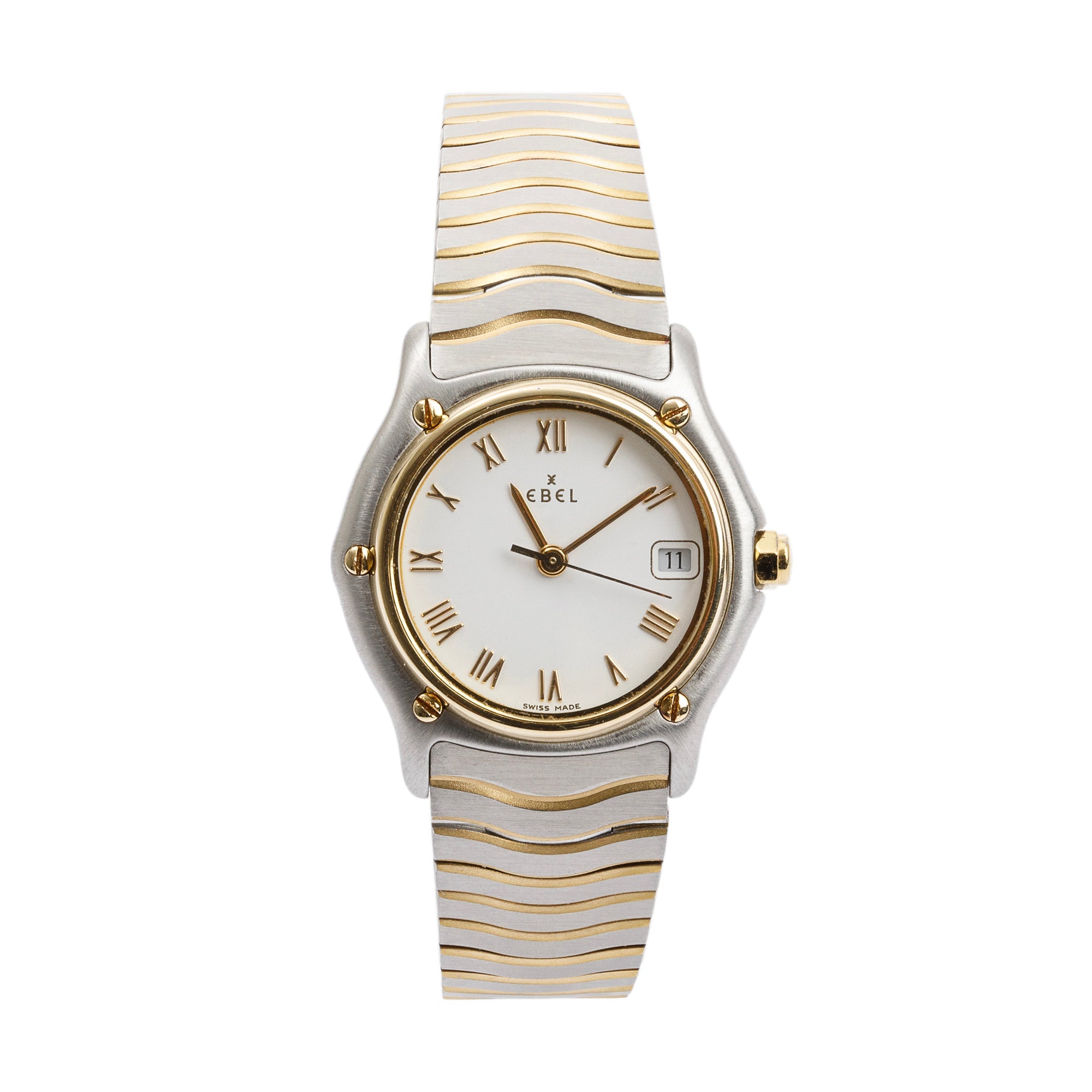 Ebel Stainless Steel & 18k Yellow Gold Sportwave 26 MM Watch