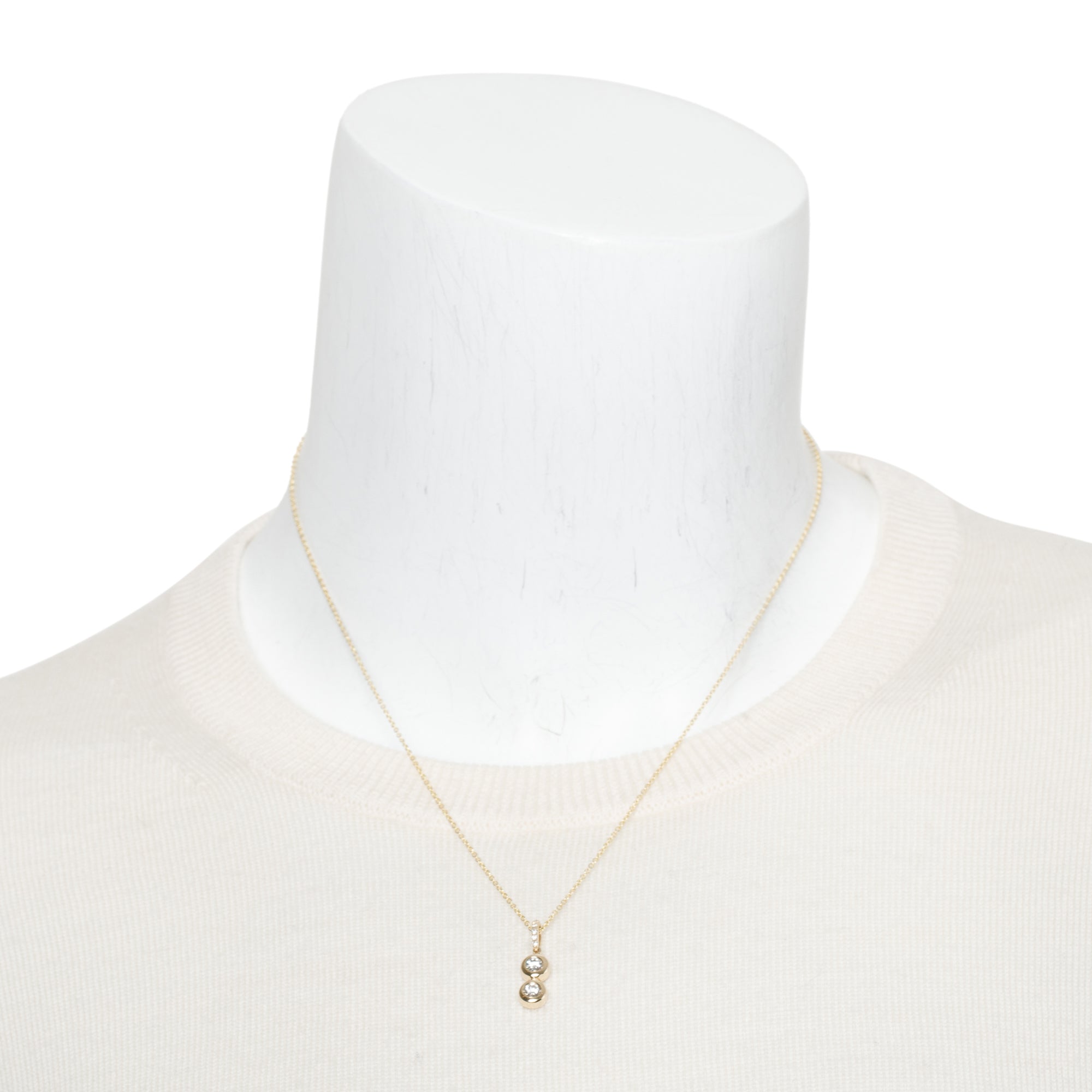 Effy 14k Yellow Gold Diamond Drop Pendant Necklace