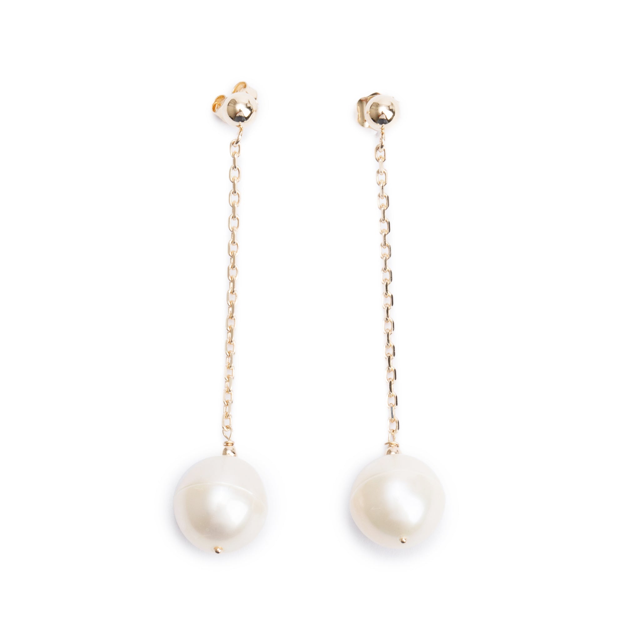 Effy 14k Yellow Gold Pearl Drop Earrings w/ Box