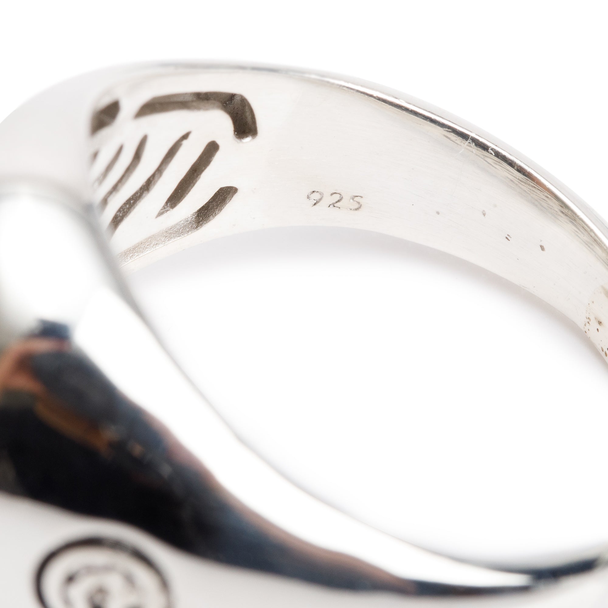 Effy Sterling Silver & Yellow Gold Black Spinel Eagle Ring, Size 13.25