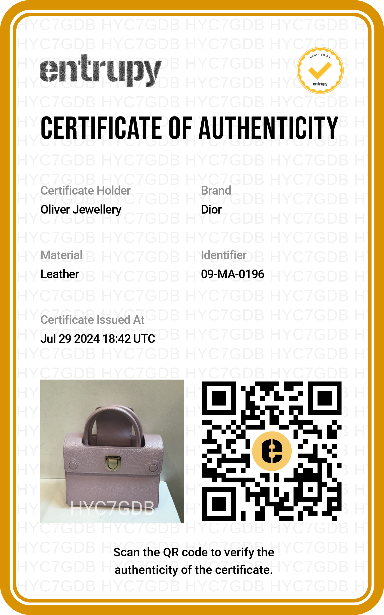 Christian Dior Pink Calfskin Leather MIni Diorever Bag w/ Strap