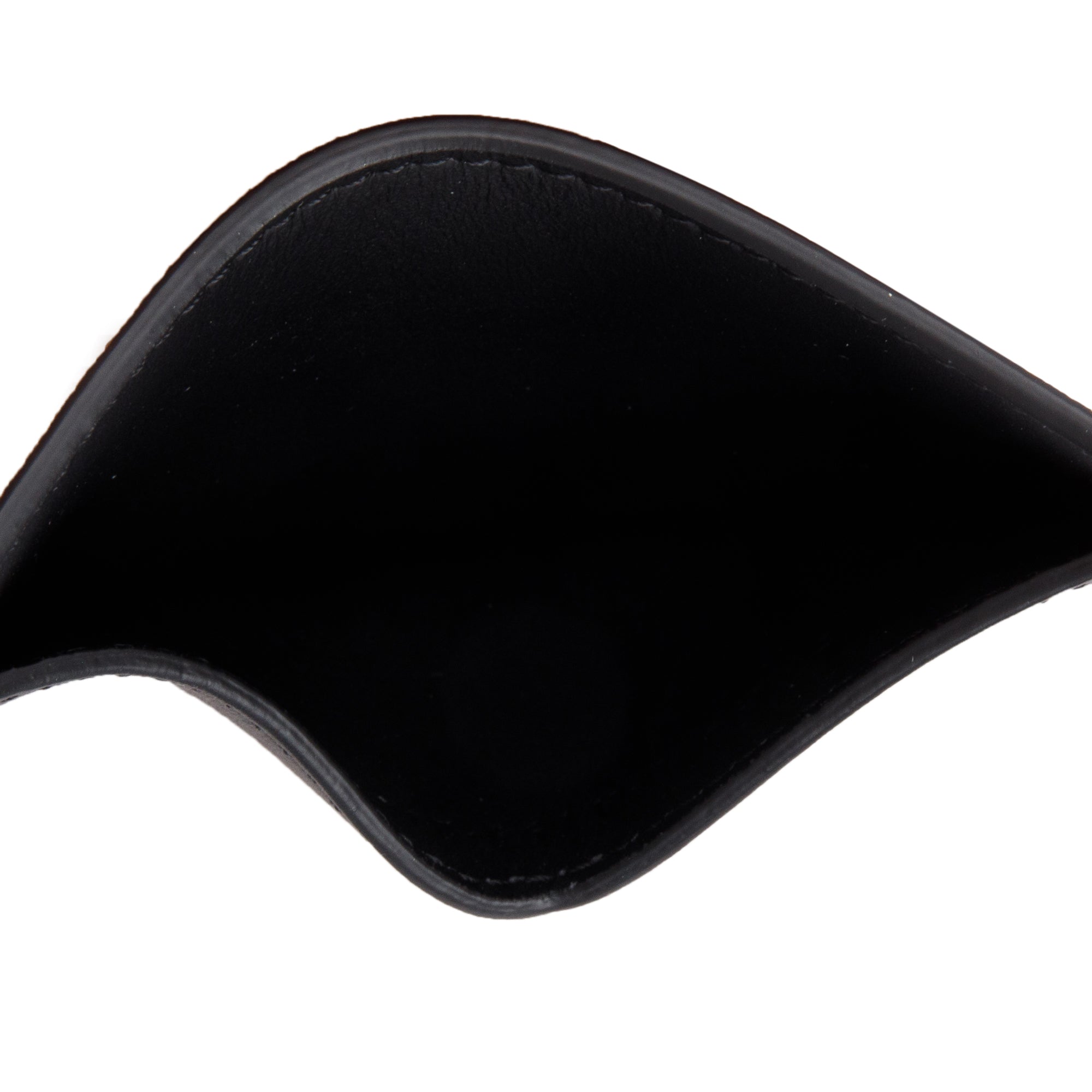 Fendi 2022 Black Leather Brown FF Zucca Canvas Card Case w/ Box