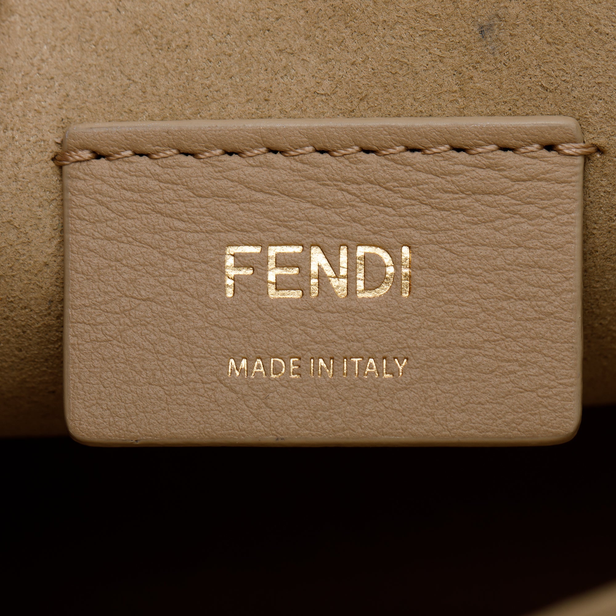 Fendi 2022 FF Embossed & Black Calfskin Leather Kan I Shoulder Bag w/ Box, Receipt & Strap