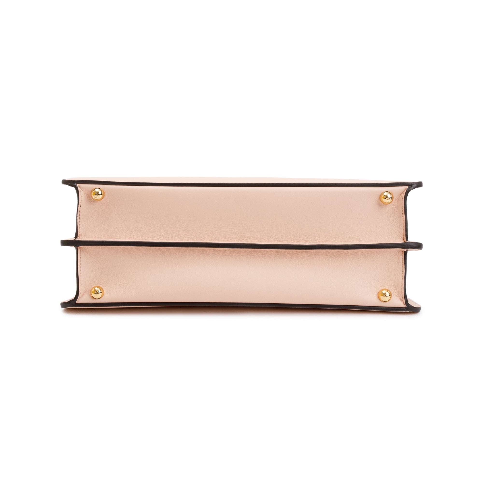 Fendi 2022 Pink Calfskin Leather Medium Peekaboo Bag with Tortoise Detail w/ Strap & Box