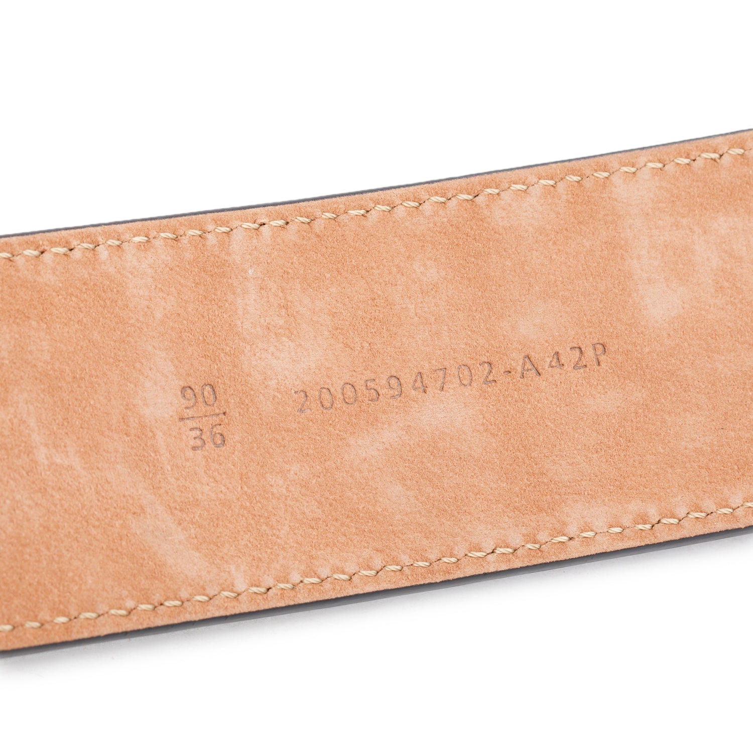 Fendi Black FF Embossed Leather Round Buckle Belt 90 36