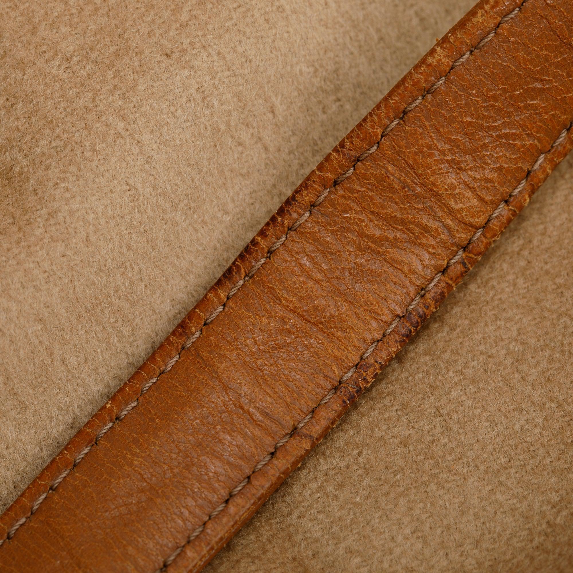 Fendi Beige Wool Tan Leather Trim Mama Forever Baguette Shoulder Bag